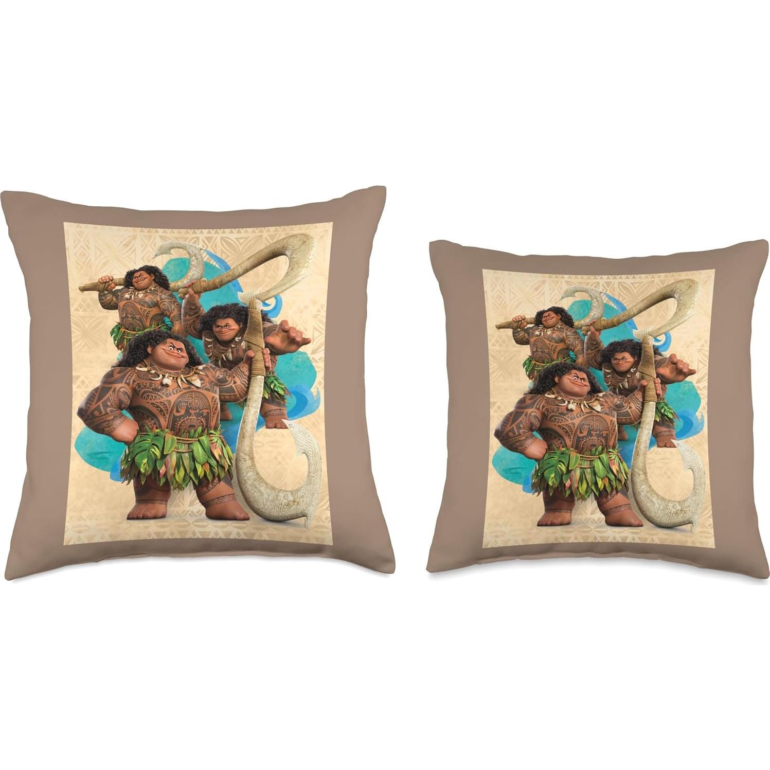 Almohadas Disney Moana 2 Maui con Gancho de Pescado 40x40cm