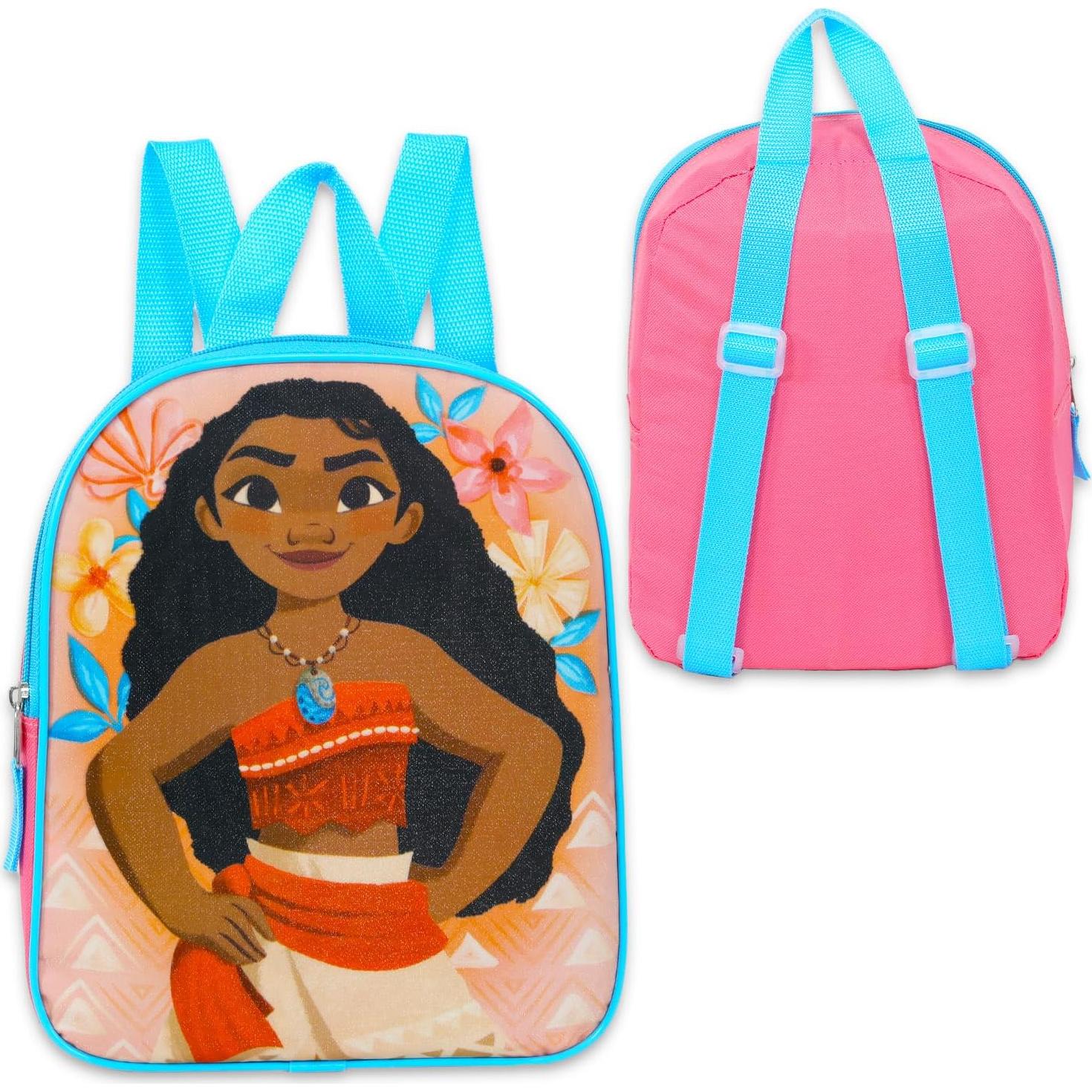 Mochila Mini Moana para Niños con Botella y Stickers - 27.94 cm