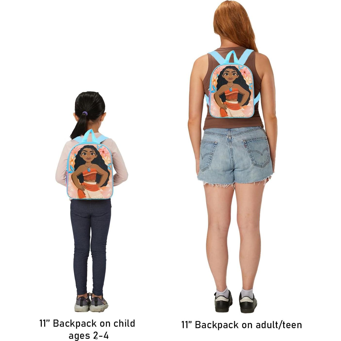 Mochila Mini Moana para Niños con Botella y Stickers - 27.94 cm