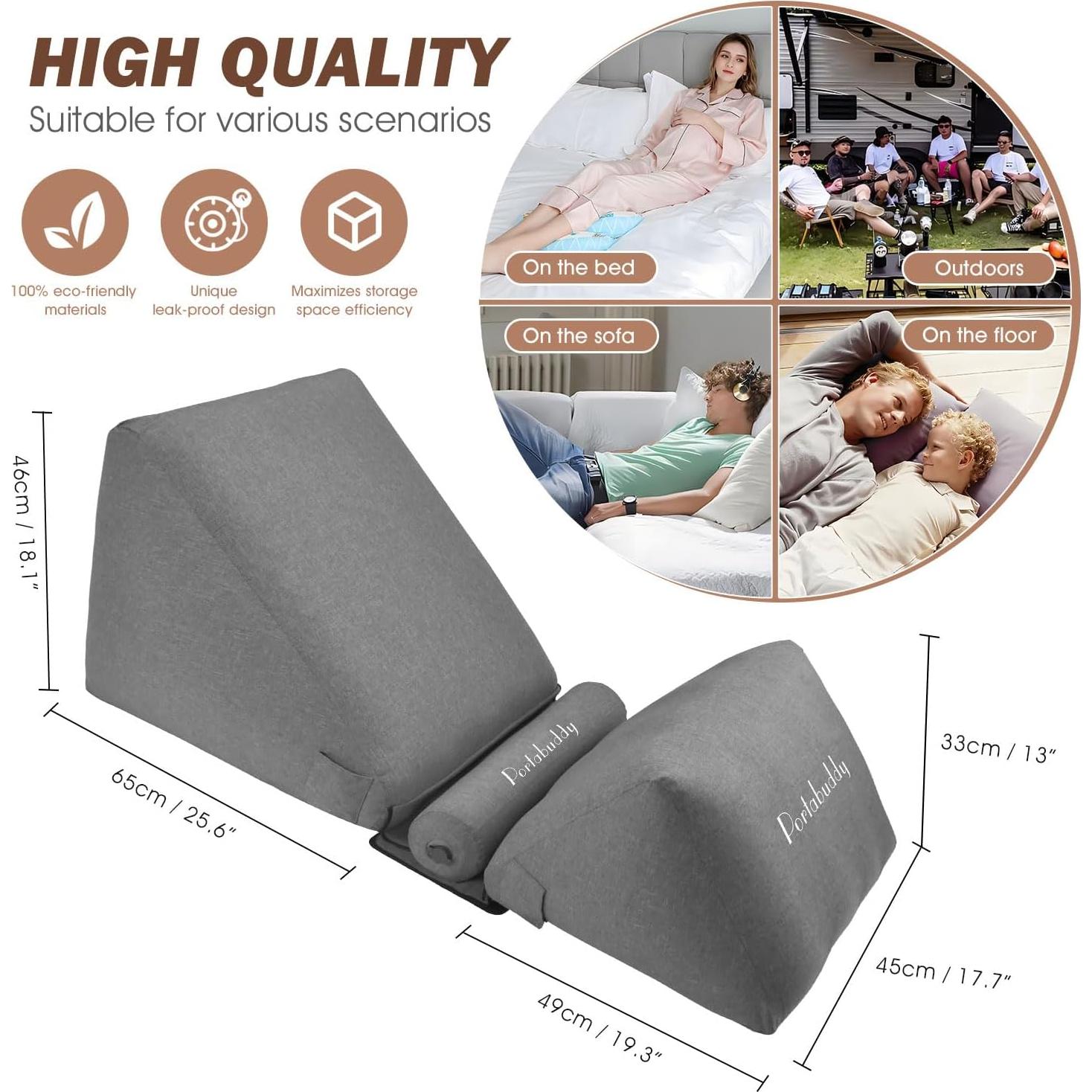 Cojín Inflable Portabuddy en Forma de Cuña Ajustable 0-90°