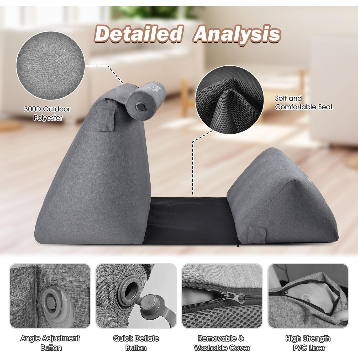 Cojín Inflable Portabuddy en Forma de Cuña Ajustable 0-90°