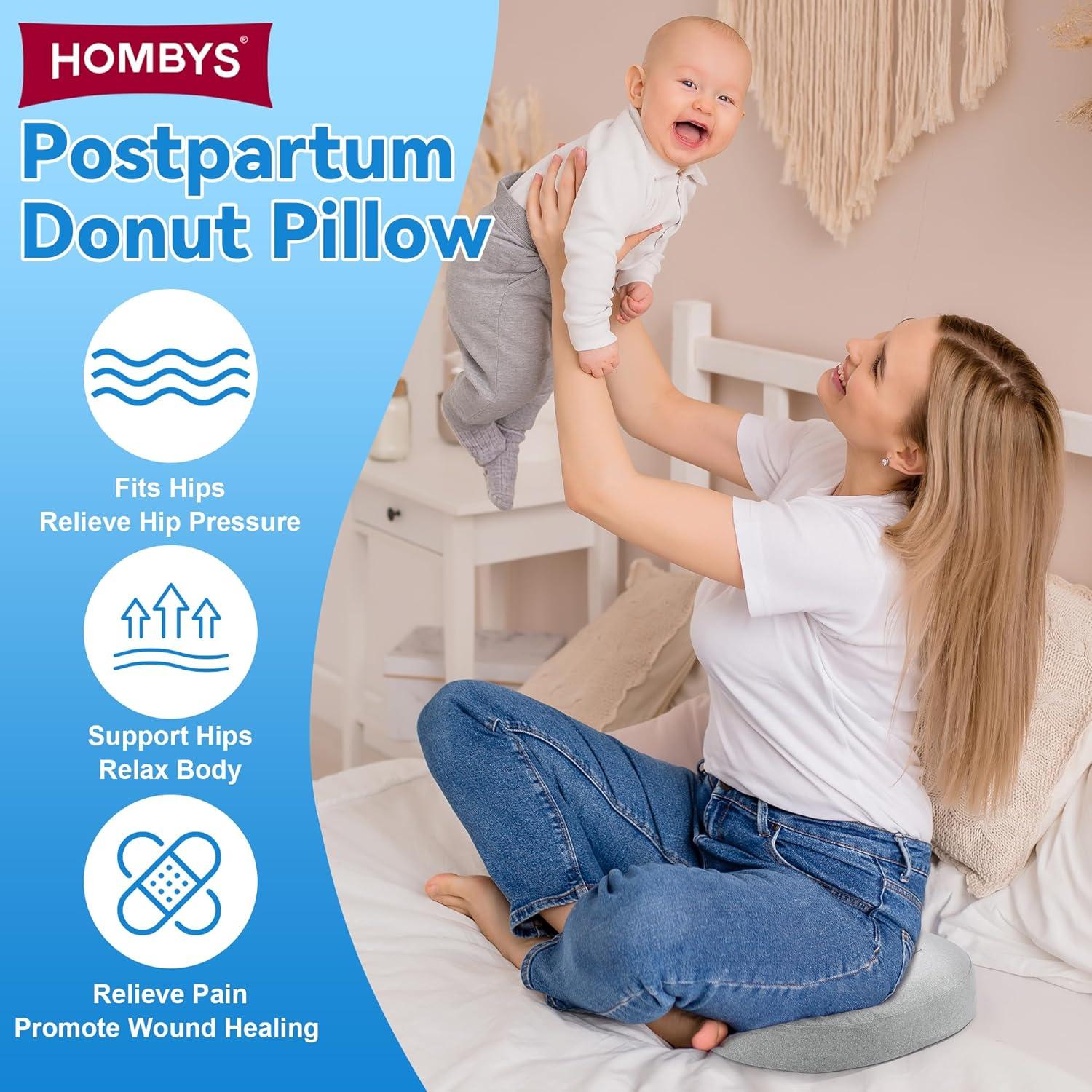 Almohada Donut Refrigerante HOMBYS para Postparto 3 en 1