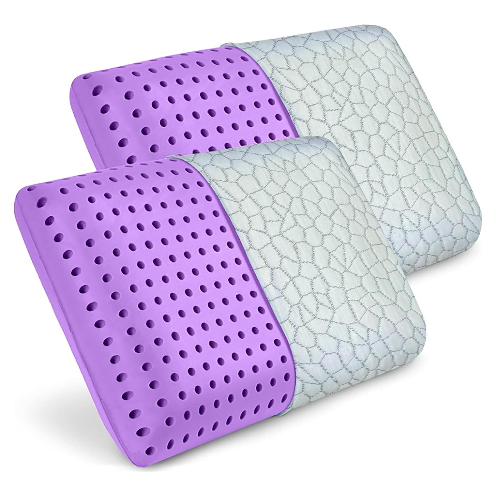 Almohadas de Espuma Viscoelástica OMEO 2 Pack con Lavanda 71x41cm