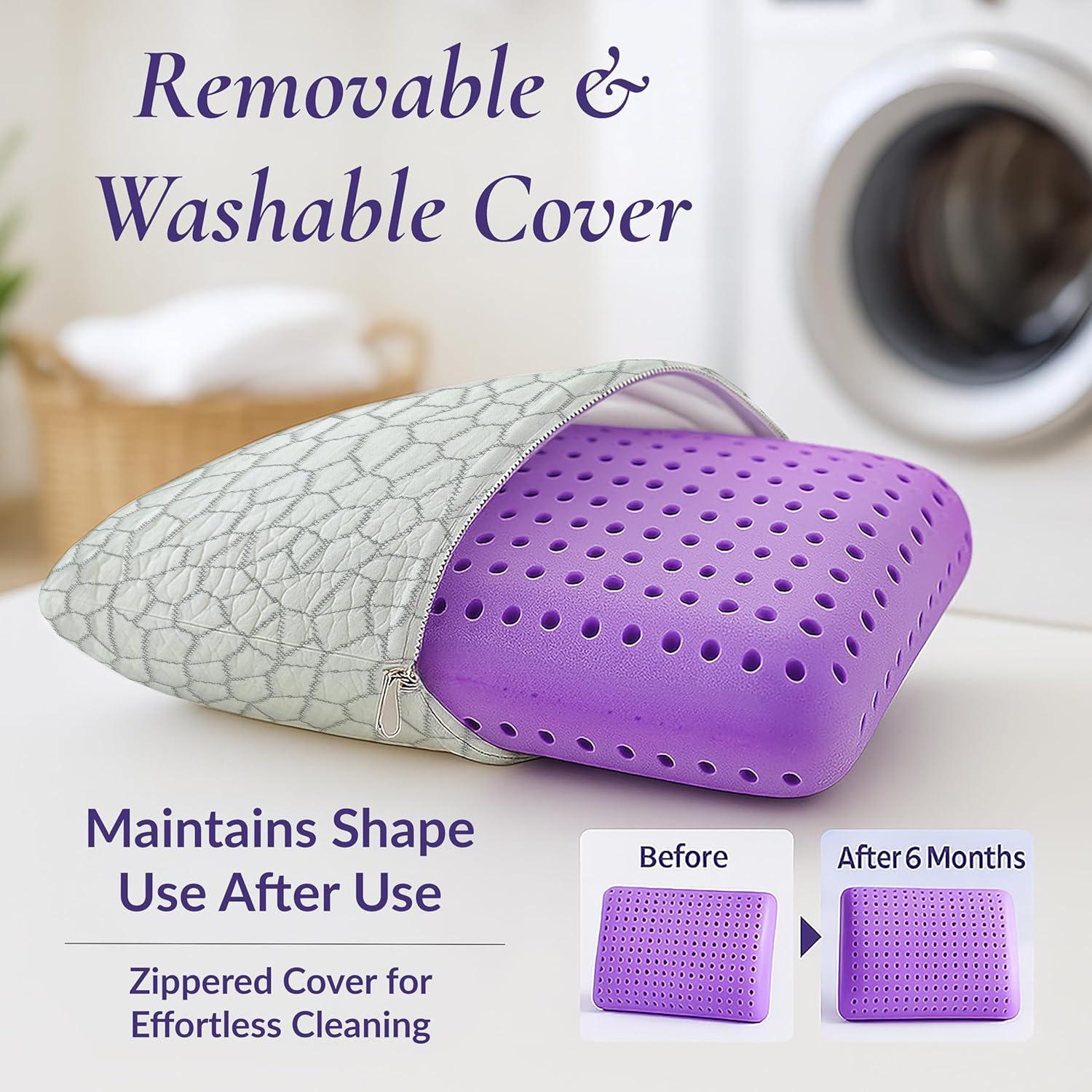 Almohadas de Espuma Viscoelástica OMEO 2 Pack con Lavanda 71x41cm