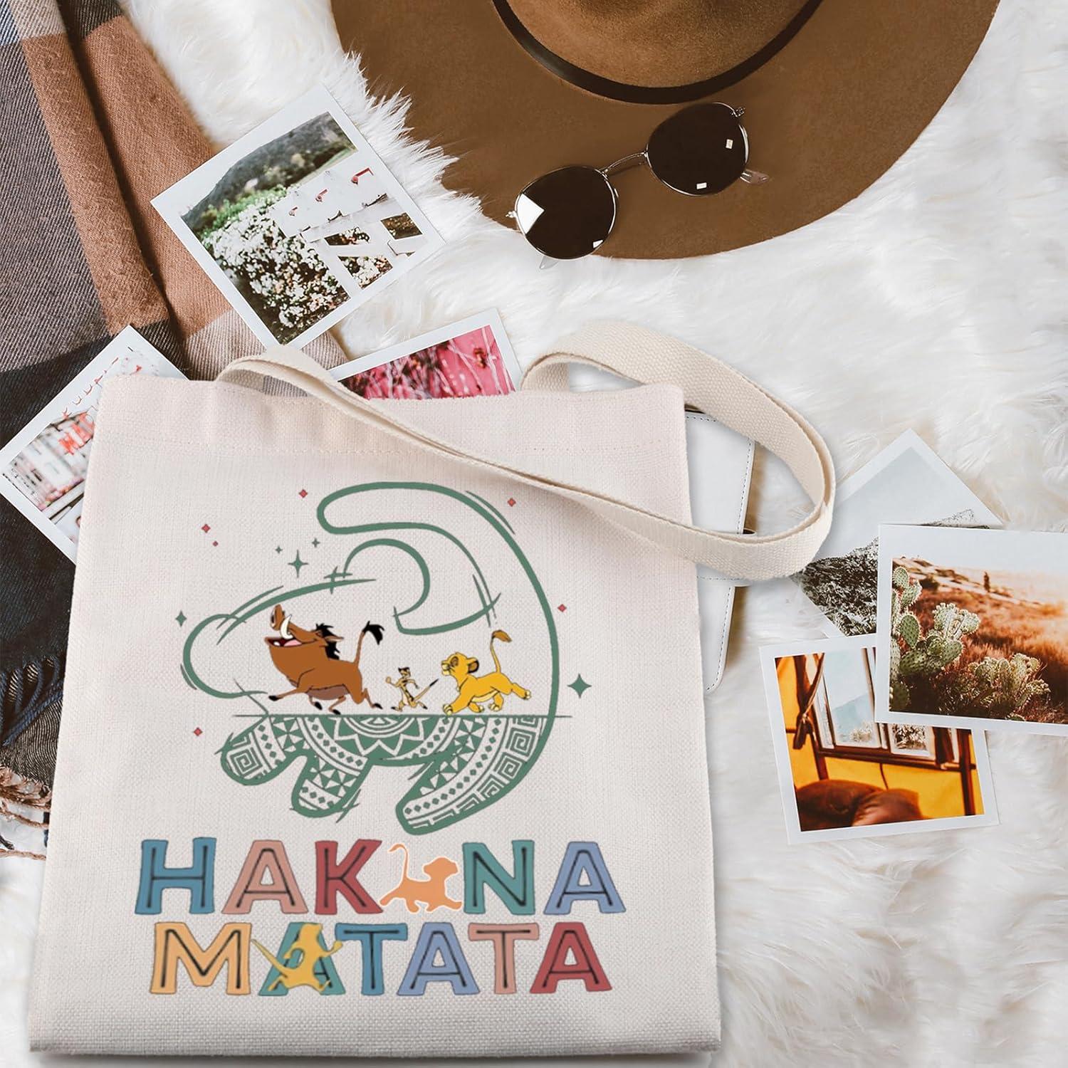 Bolsa de Mano de Lona ENSIANTH León 37.8x34.8cm Reutilizable