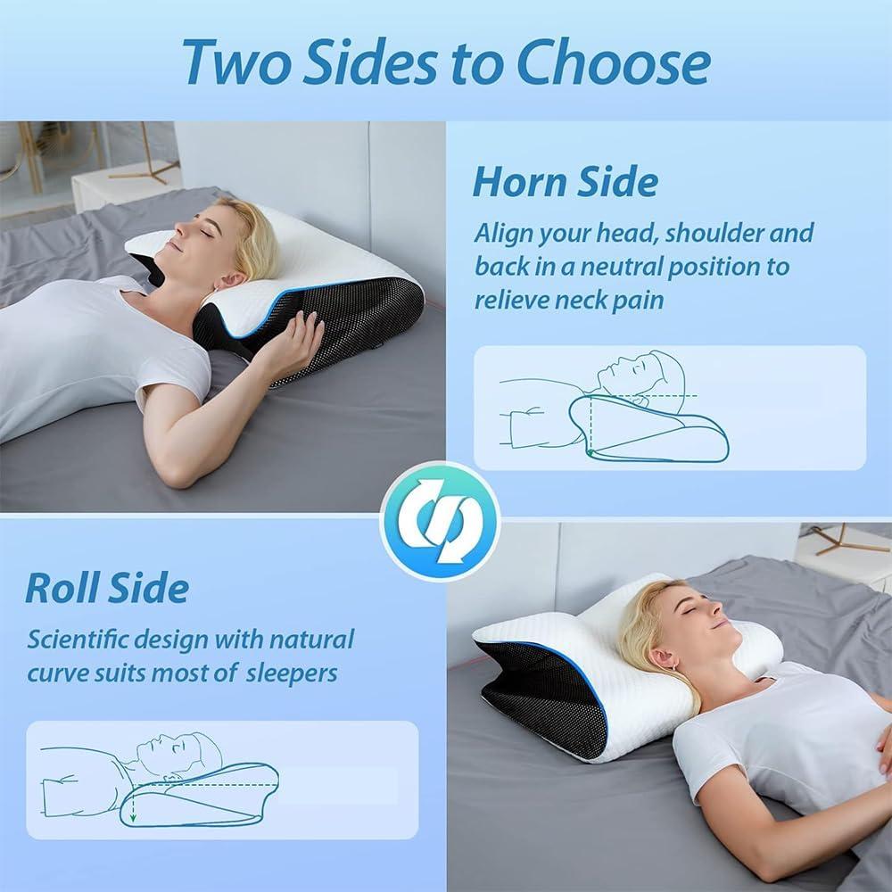 Almohada Ergonómica de Espuma Viscoelástica Genérica - Soporte Cervical