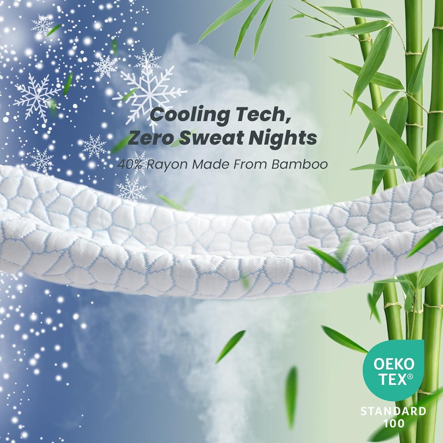 Juego de Almohadas MUXHOMO Espuma Viscoelástica Queen 4 Unidades