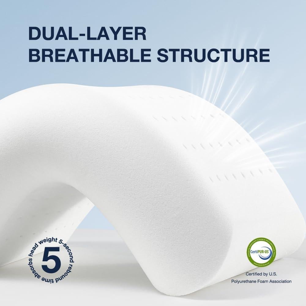 Almohada Enfriadora Huhu Sleep Estándar 61x41 cm Espuma Memoria