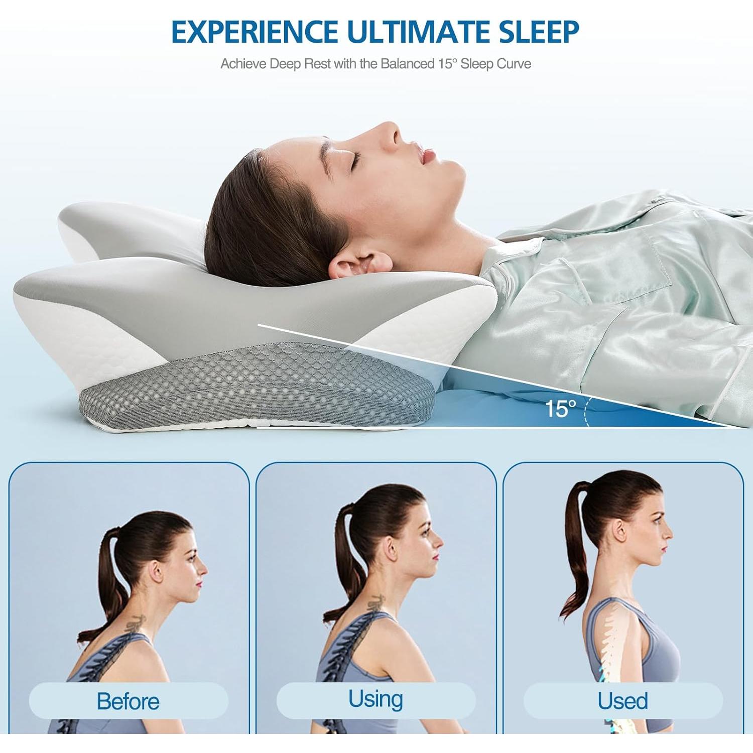 Almohada Cervical Ergonómica Krightlink Espuma Viscoelástica