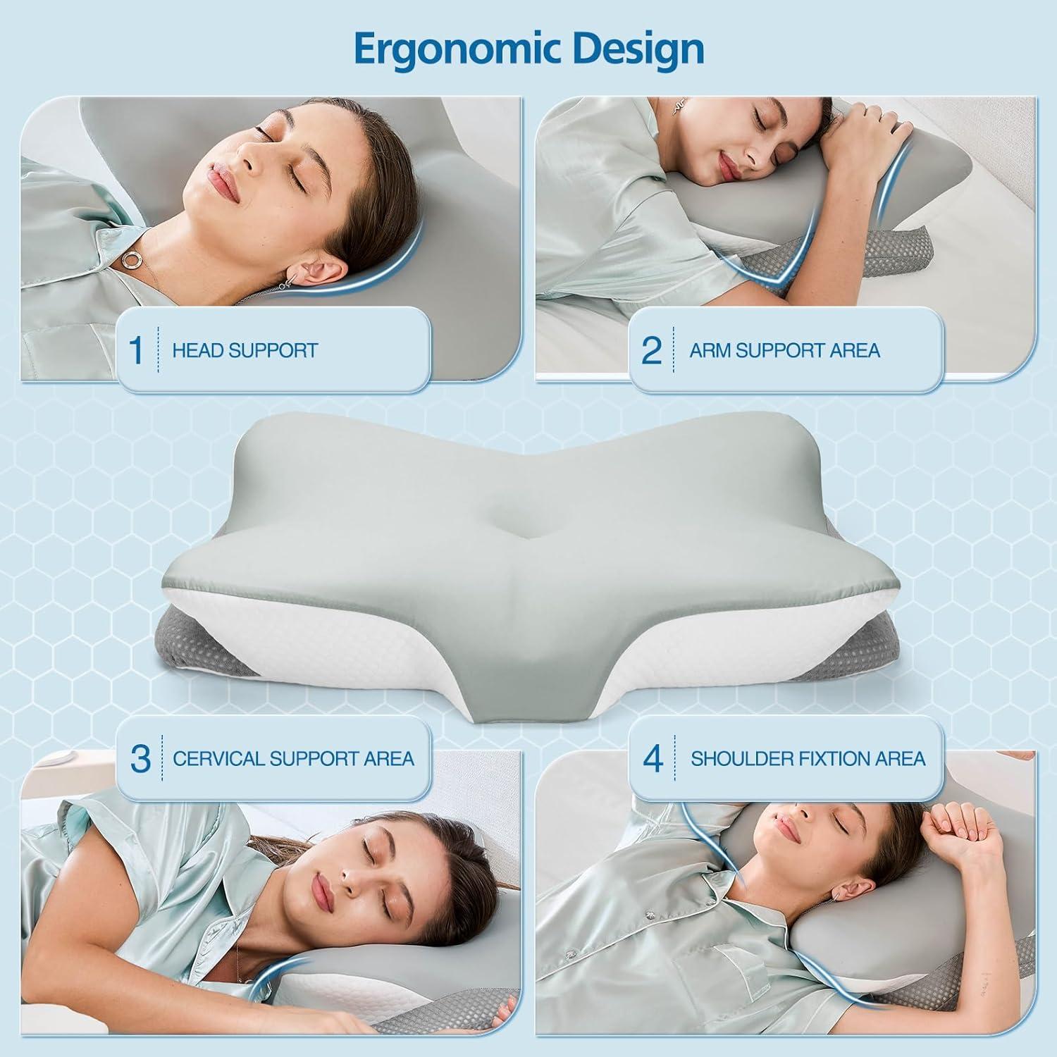Almohada Cervical Ergonómica Krightlink Espuma Viscoelástica