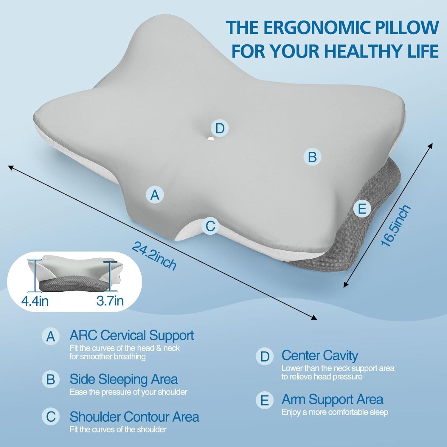 Almohada Cervical Ergonómica Krightlink Espuma Viscoelástica