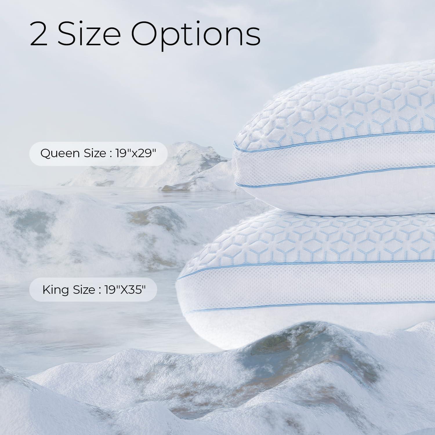 Almohadas Refrigerantes Sweetnight, Juego de 2 Queen Espuma Memoria