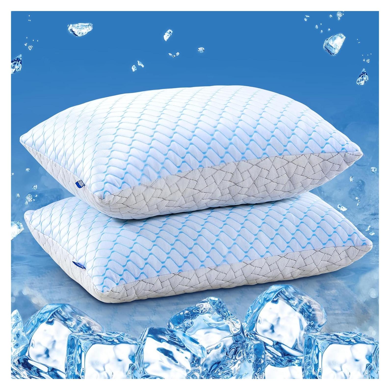 Juego de 2 Almohadas Puredown Estándar Espuma Viscoelástica