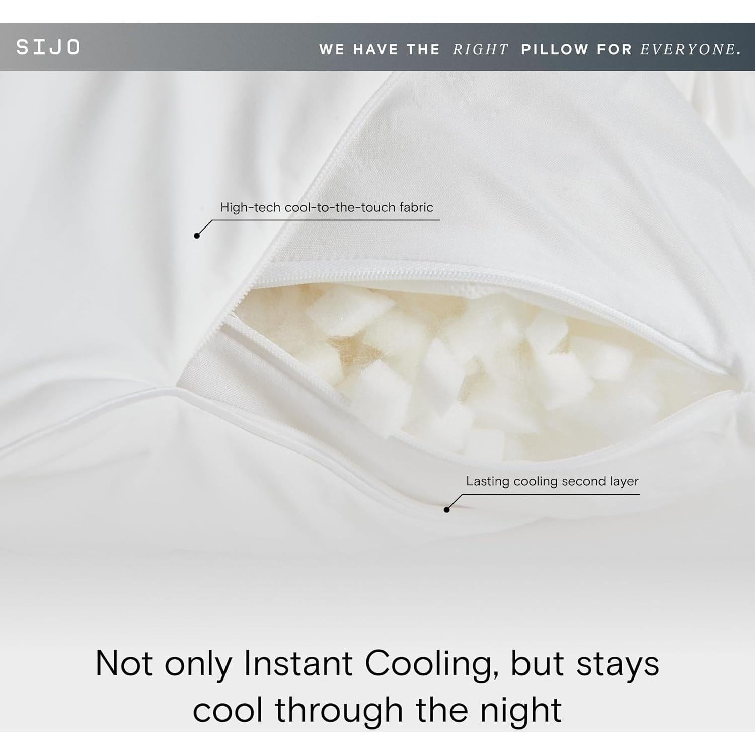 Almohada Ajustable Sijo FlexCool Reina Espuma Viscoelástica