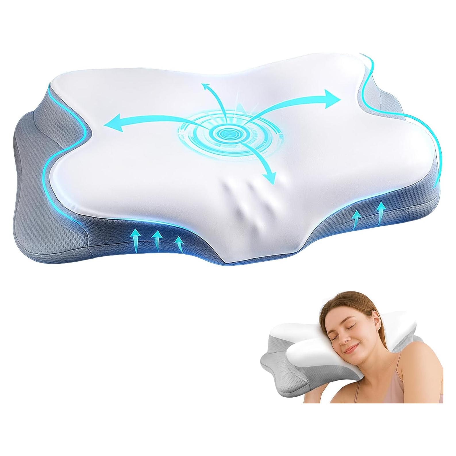 Almohada Cervical Ergonomica XPLINFUT Gris - Soporte Refrigerante