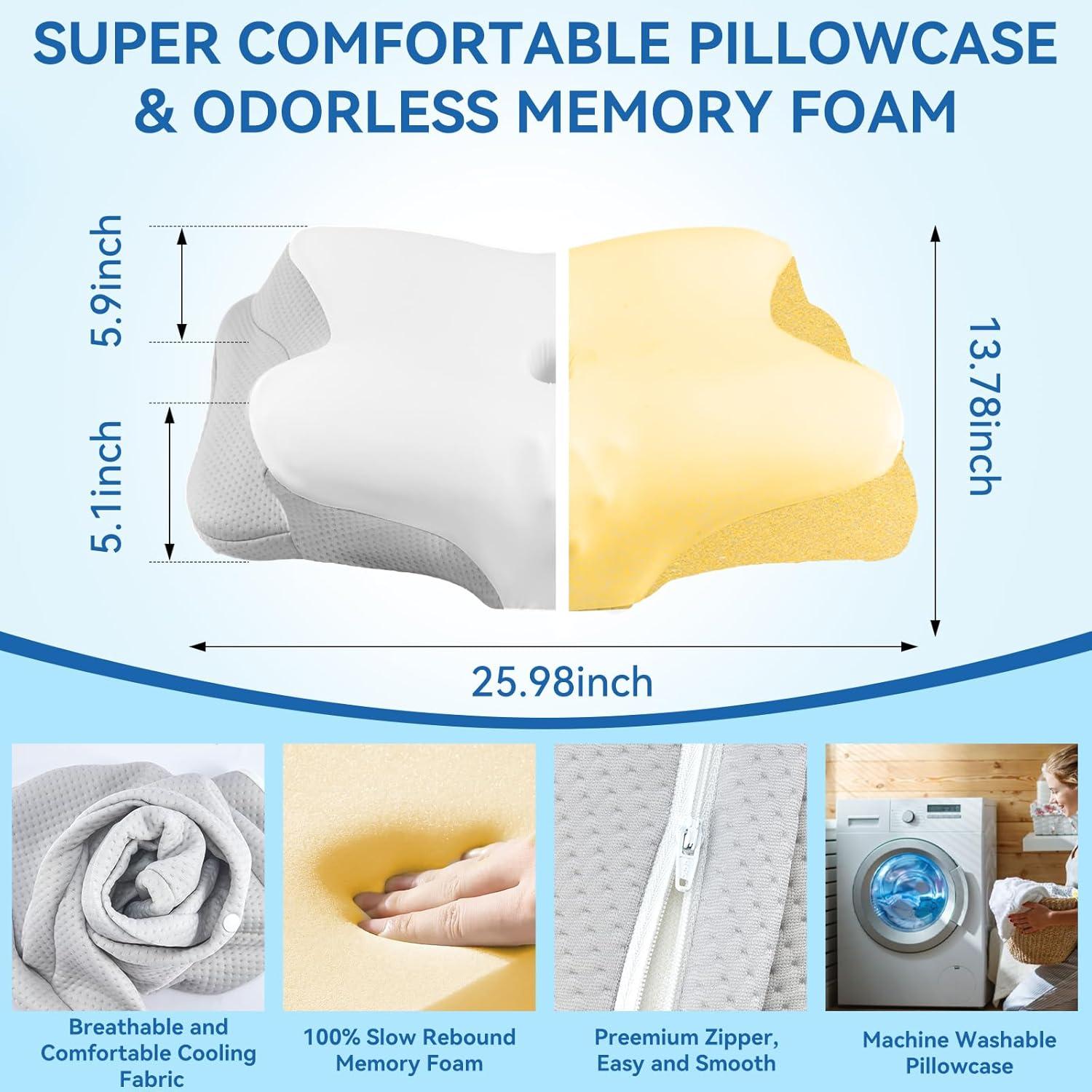 Almohada Cervical Ergonomica XPLINFUT Gris - Soporte Refrigerante