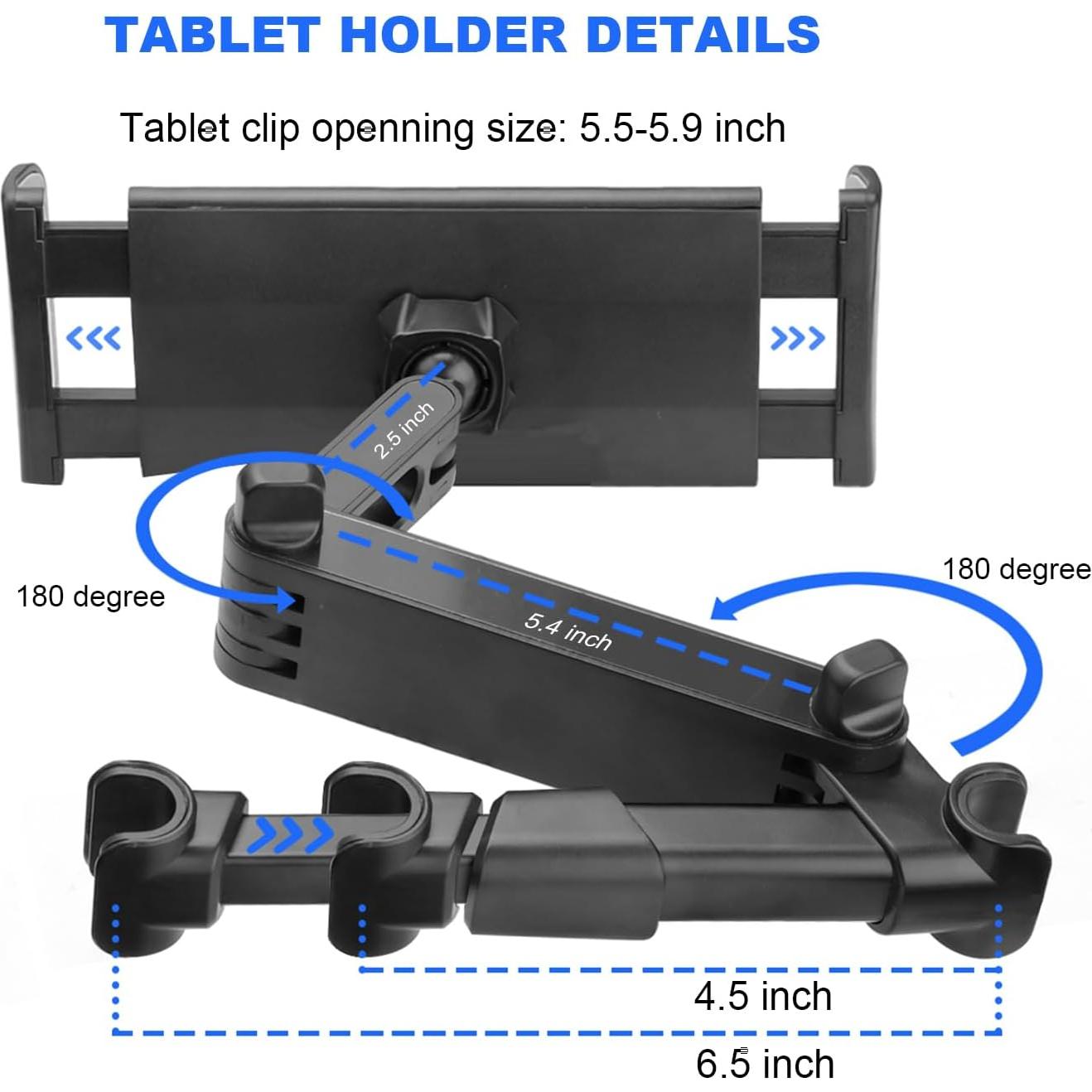 Soporte de Tablet para Reposacabezas SRMATE 360° Ajustable