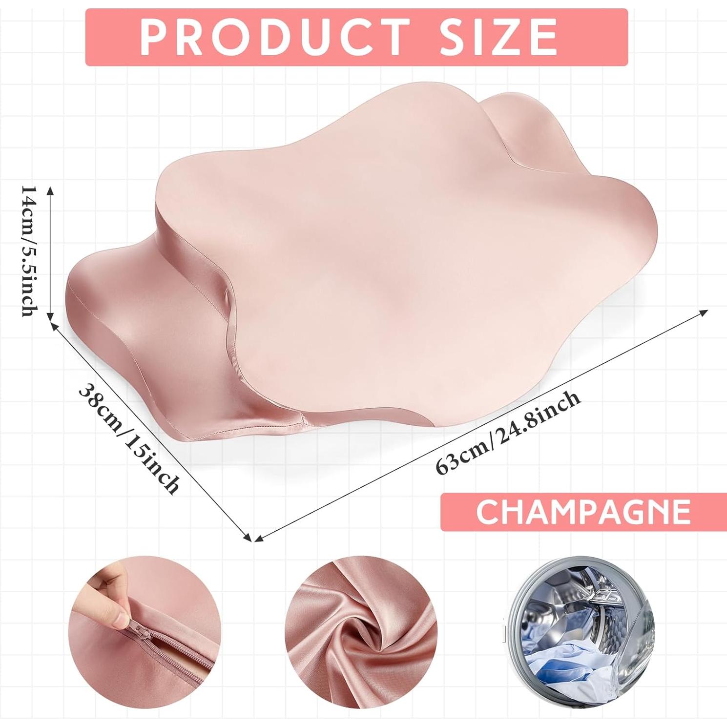 Funda de Almohada Ergonómica Hahafelt Coral Queen con Cremallera