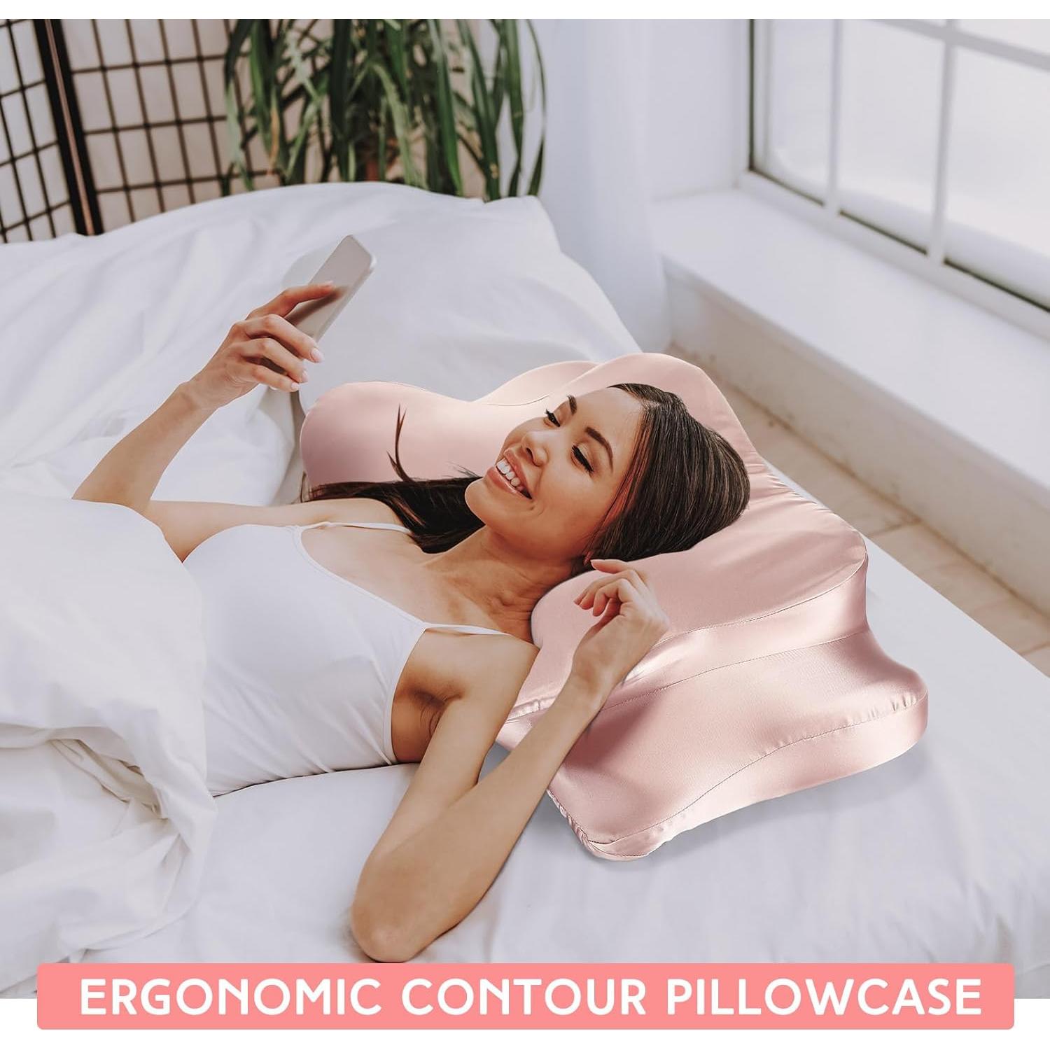 Funda de Almohada Ergonómica Hahafelt Coral Queen con Cremallera