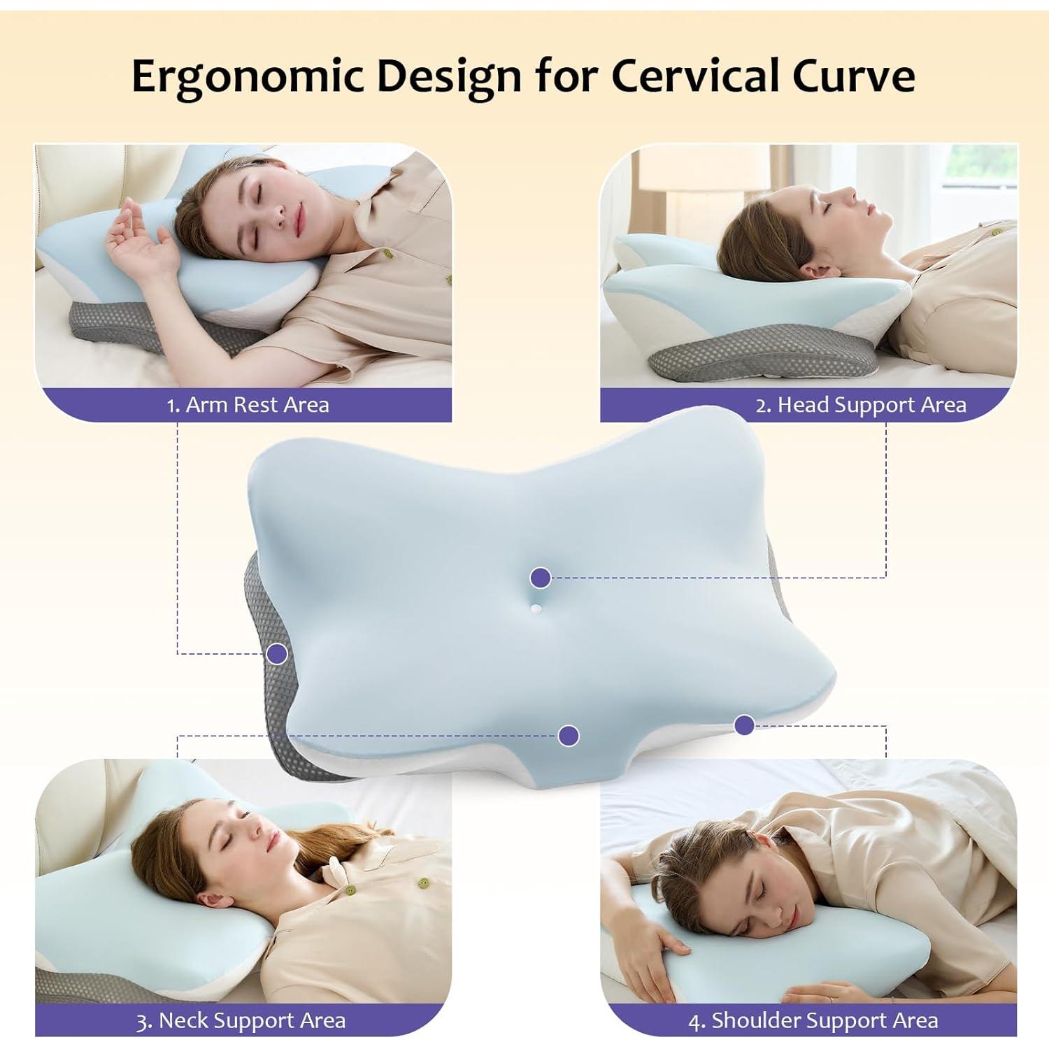 Almohada Cervical Ergonómica SUBCULTUREPICK 61.5x42 cm