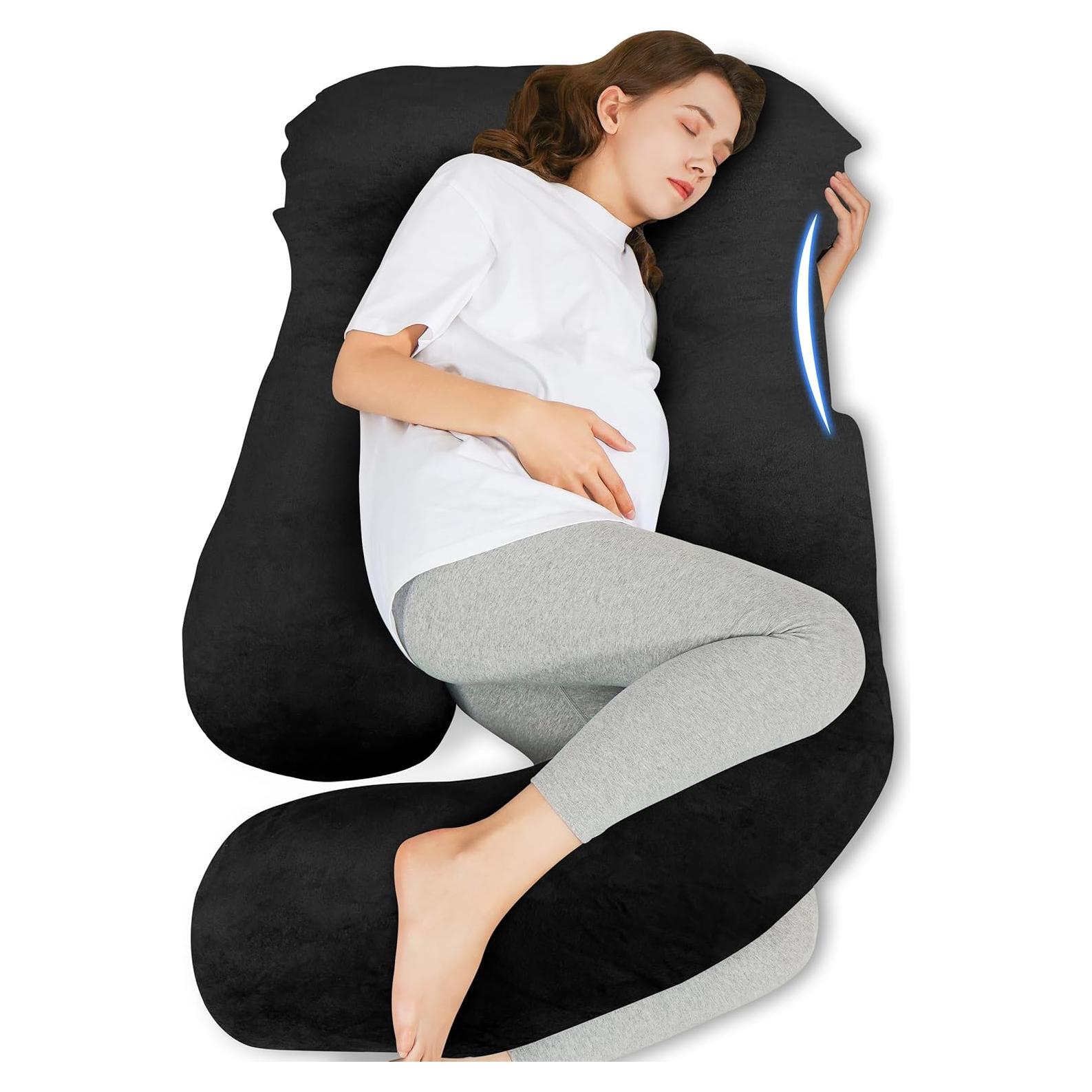 Almohada de Maternidad HIPHOP PANDA 145 cm Negra - Soporte Cuerpo Completo