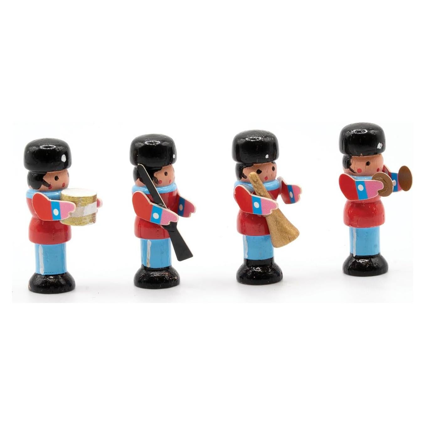 Soldados de juguete miniatura Handley House 1:12 con instrumentos