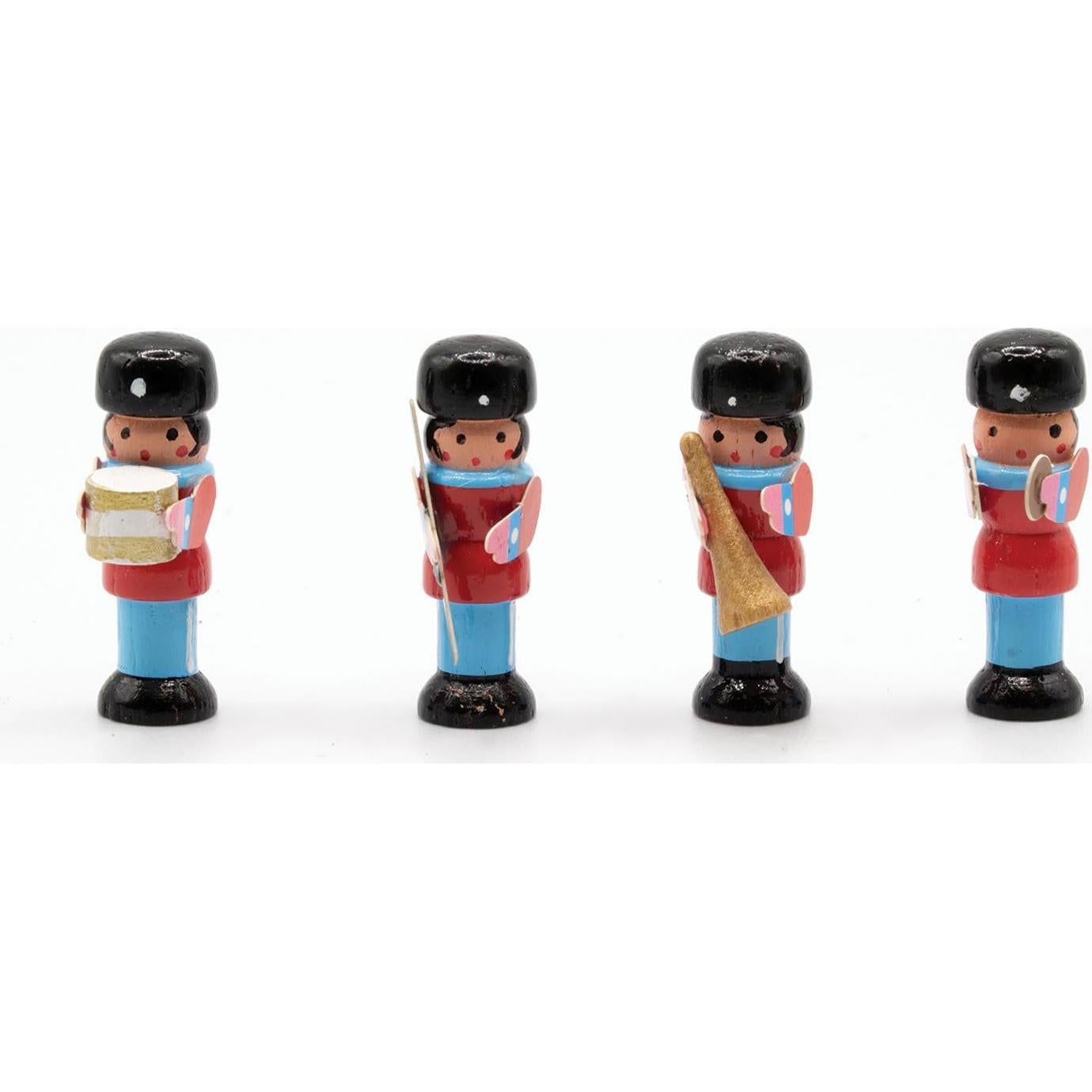 Soldados de juguete miniatura Handley House 1:12 con instrumentos