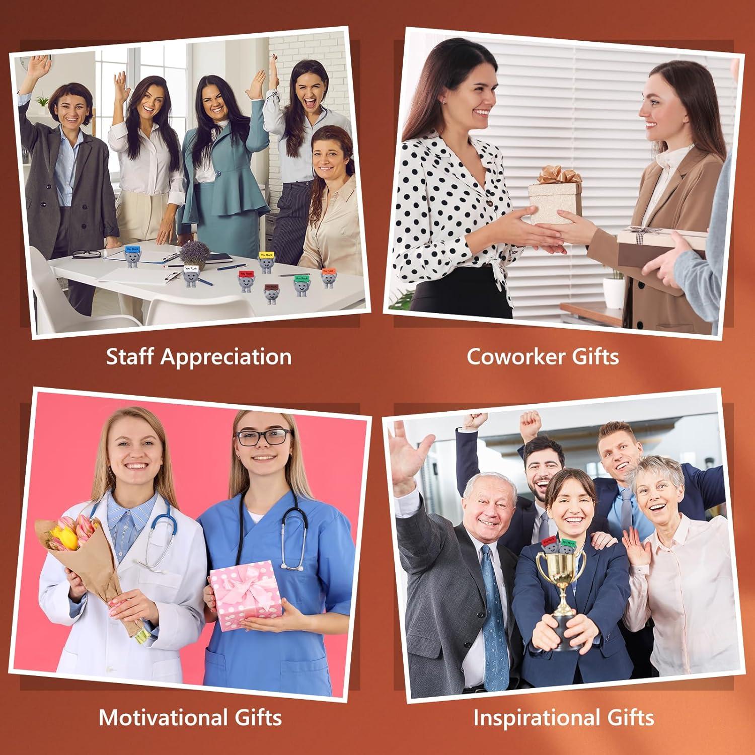 Gejoy 100 Mini Juguetes de Piedra de Goma Motivacionales