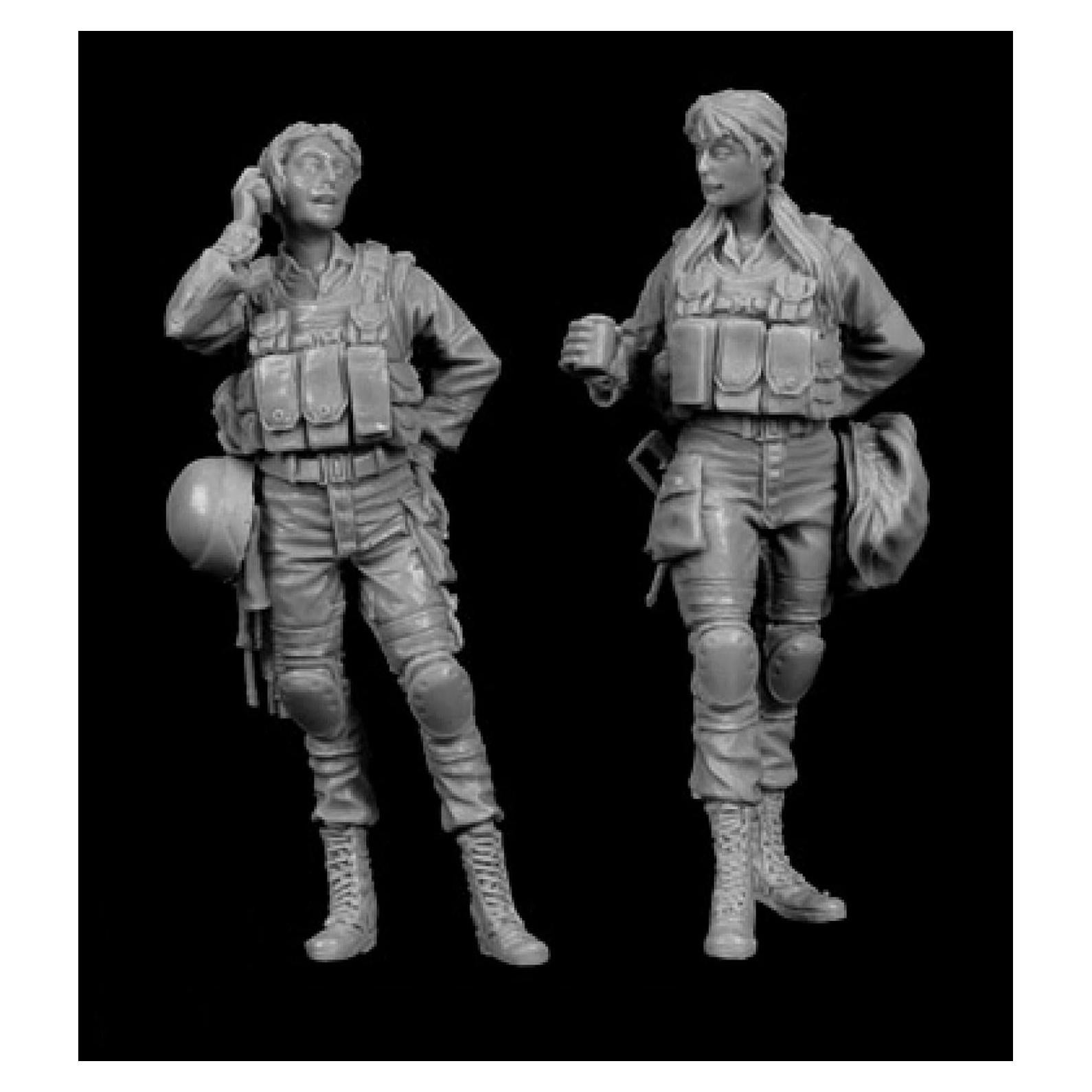 Kit de Modelo Soldado Femenino Israelí 1/35 Risjc (2 Piezas) Resina
