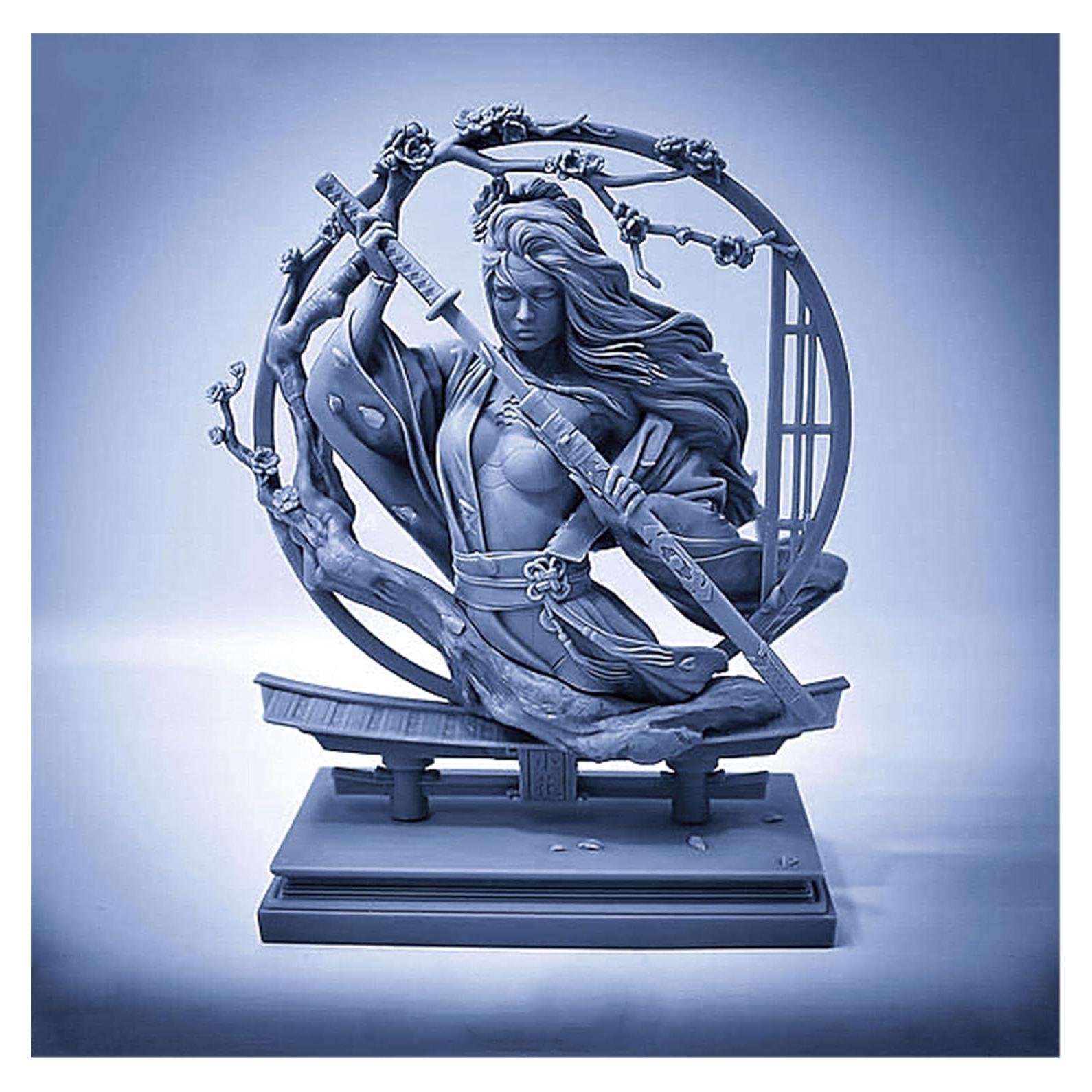 Busto de Soldado Guerrero Antiguo Goodmoel 150g Resina Sin Pintar