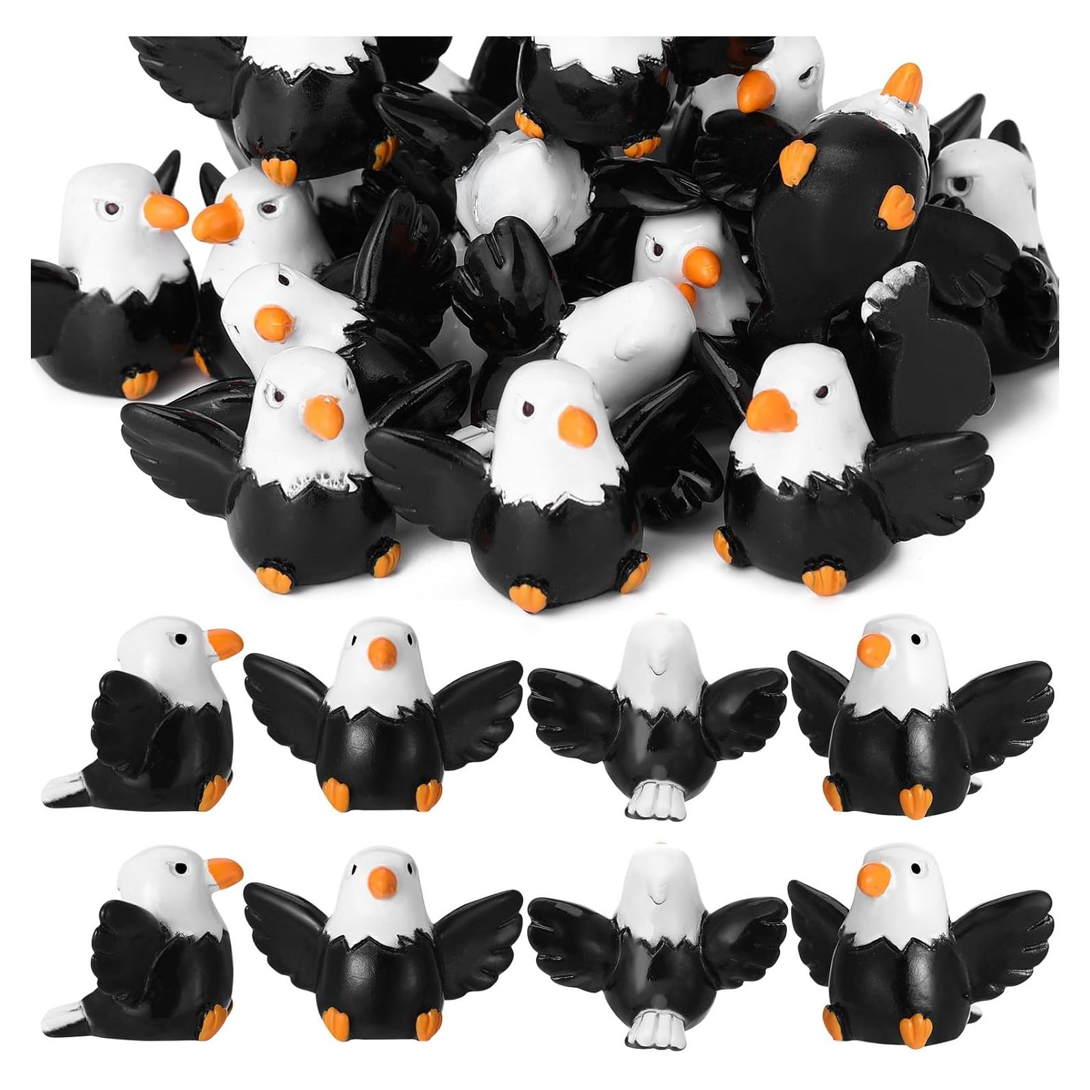 20 Mini Águilas Calvas de Resina - Adornos Patrióticos