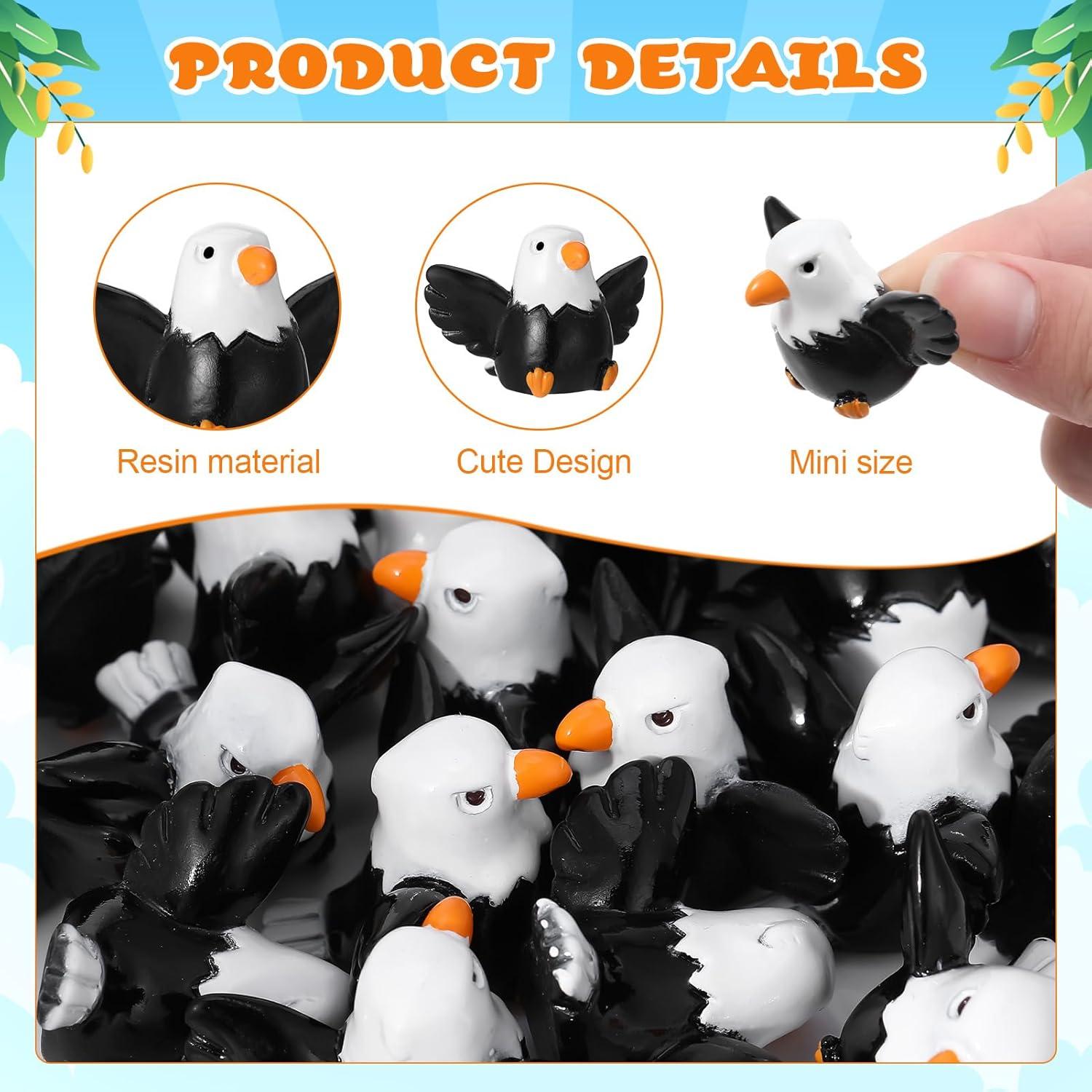 20 Mini Águilas Calvas de Resina - Adornos Patrióticos