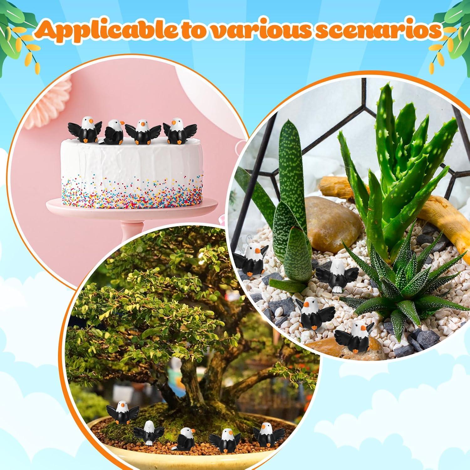 20 Mini Águilas Calvas de Resina - Adornos Patrióticos