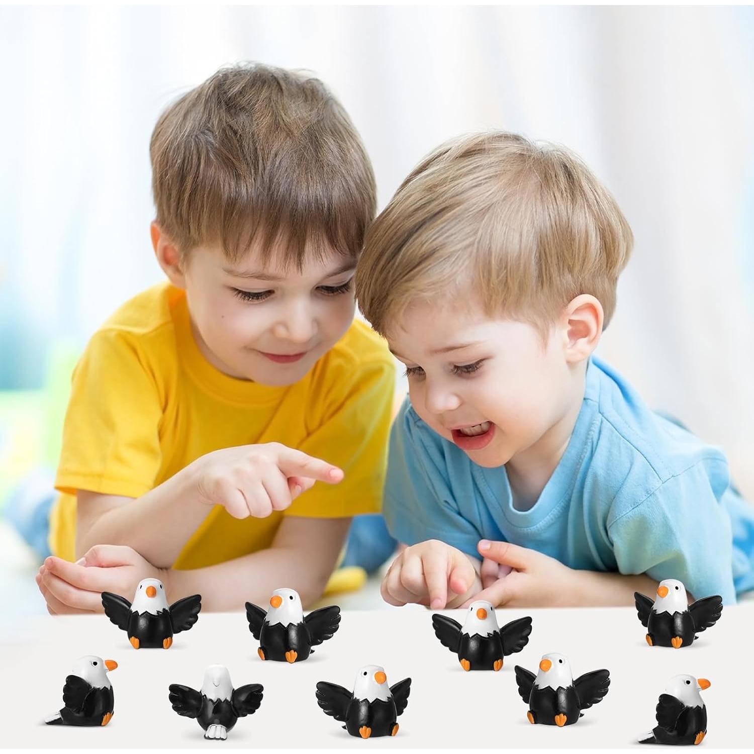 20 Mini Águilas Calvas de Resina - Adornos Patrióticos