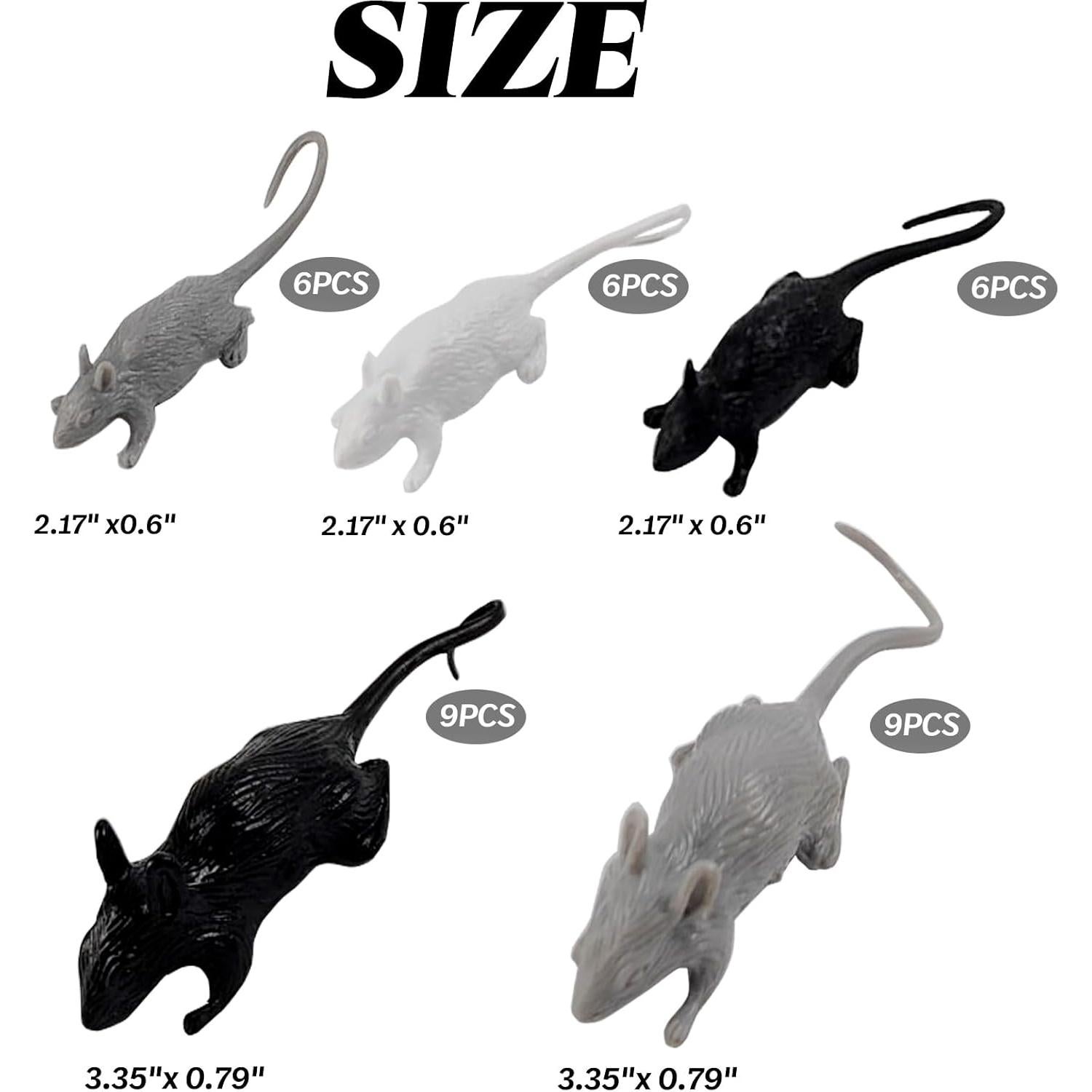 36 Juguetes de Ratas Falsas ROYHOO para Halloween y Bromas