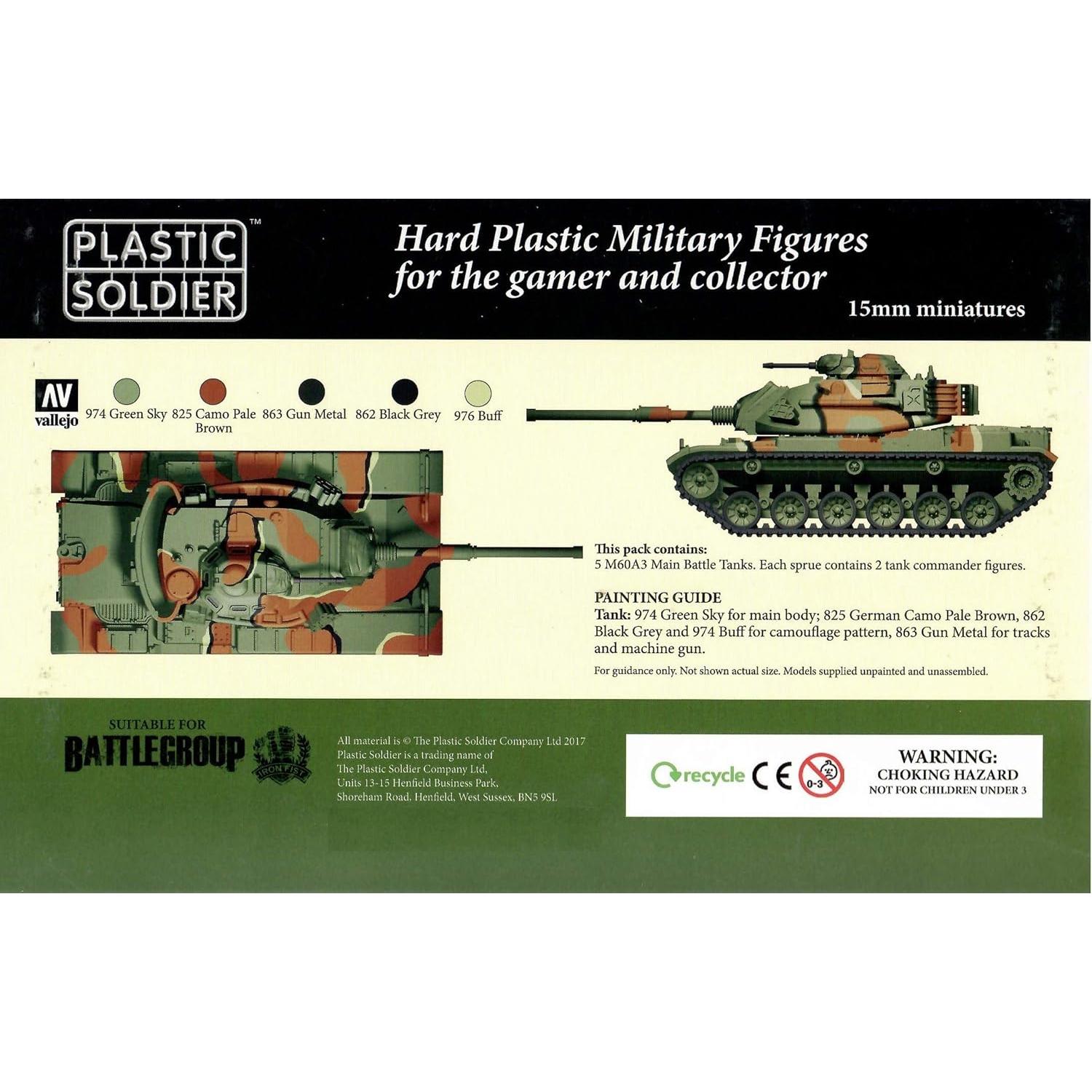 Tanque de Batalla M60A3 La Compañía Soldado de Plástico 15mm