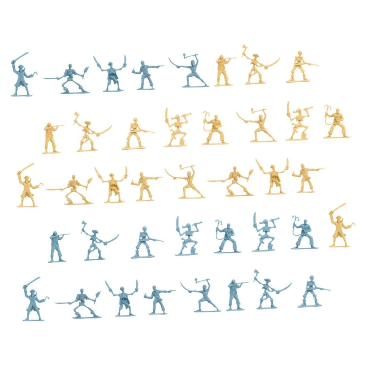 100 Figuras Miniatura de Soldados Piratas HAWILLOSCH 5.5cm