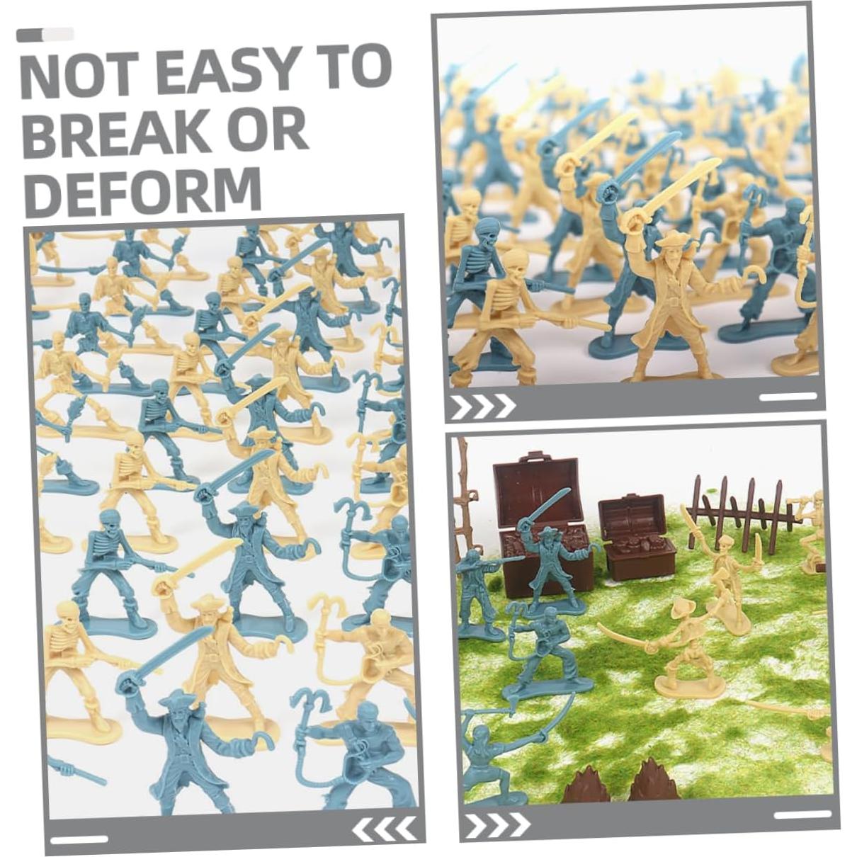 100 Figuras Miniatura de Soldados Piratas HAWILLOSCH 5.5cm