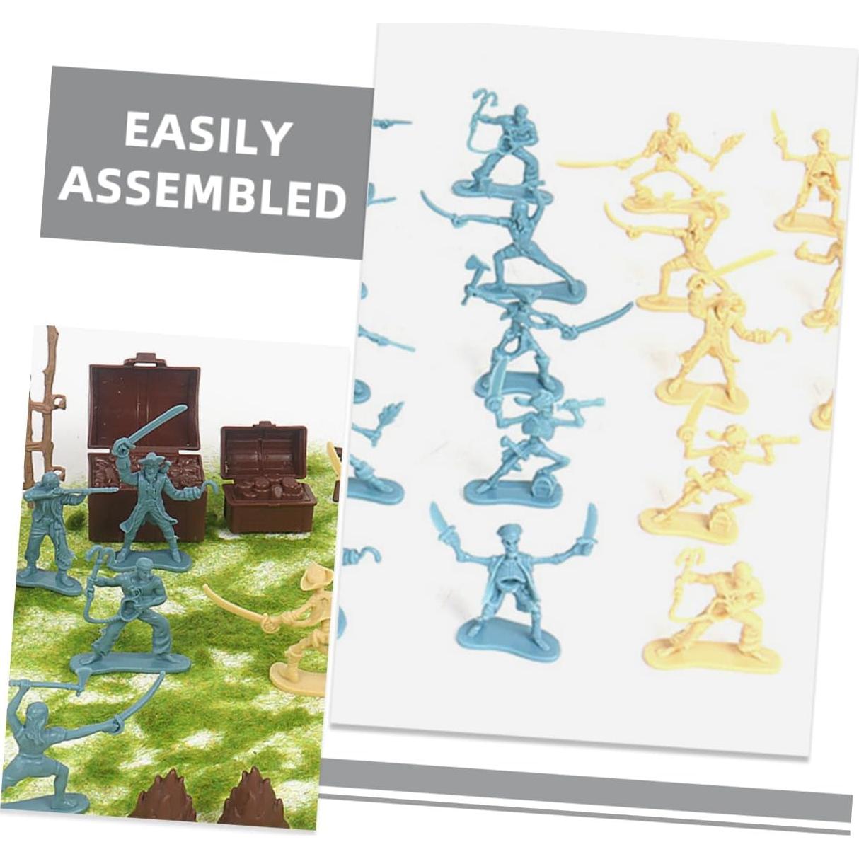 100 Figuras Miniatura de Soldados Piratas HAWILLOSCH 5.5cm