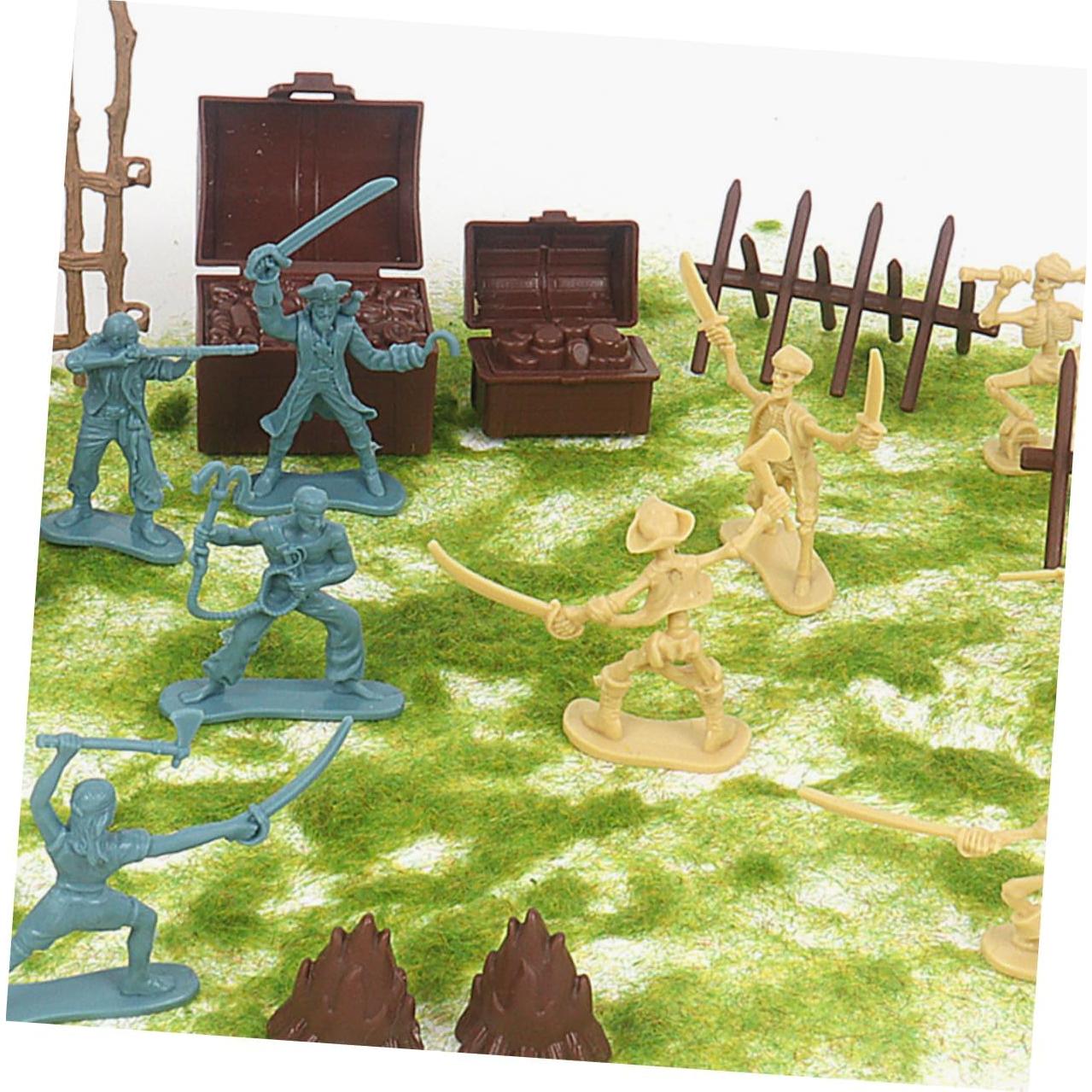 100 Figuras Miniatura de Soldados Piratas HAWILLOSCH 5.5cm