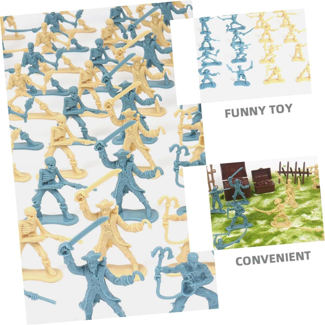 100 Figuras Miniatura de Soldados Piratas HAWILLOSCH 5.5cm