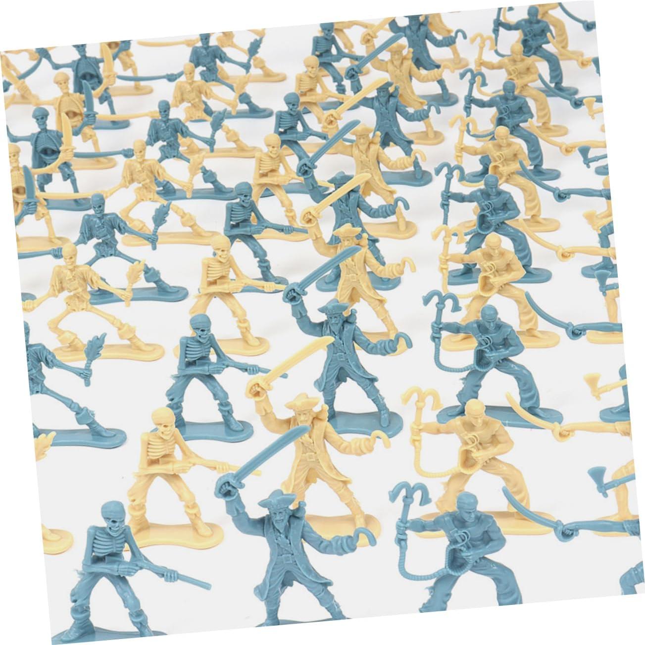 100 Figuras Miniatura de Soldados Piratas HAWILLOSCH 5.5cm