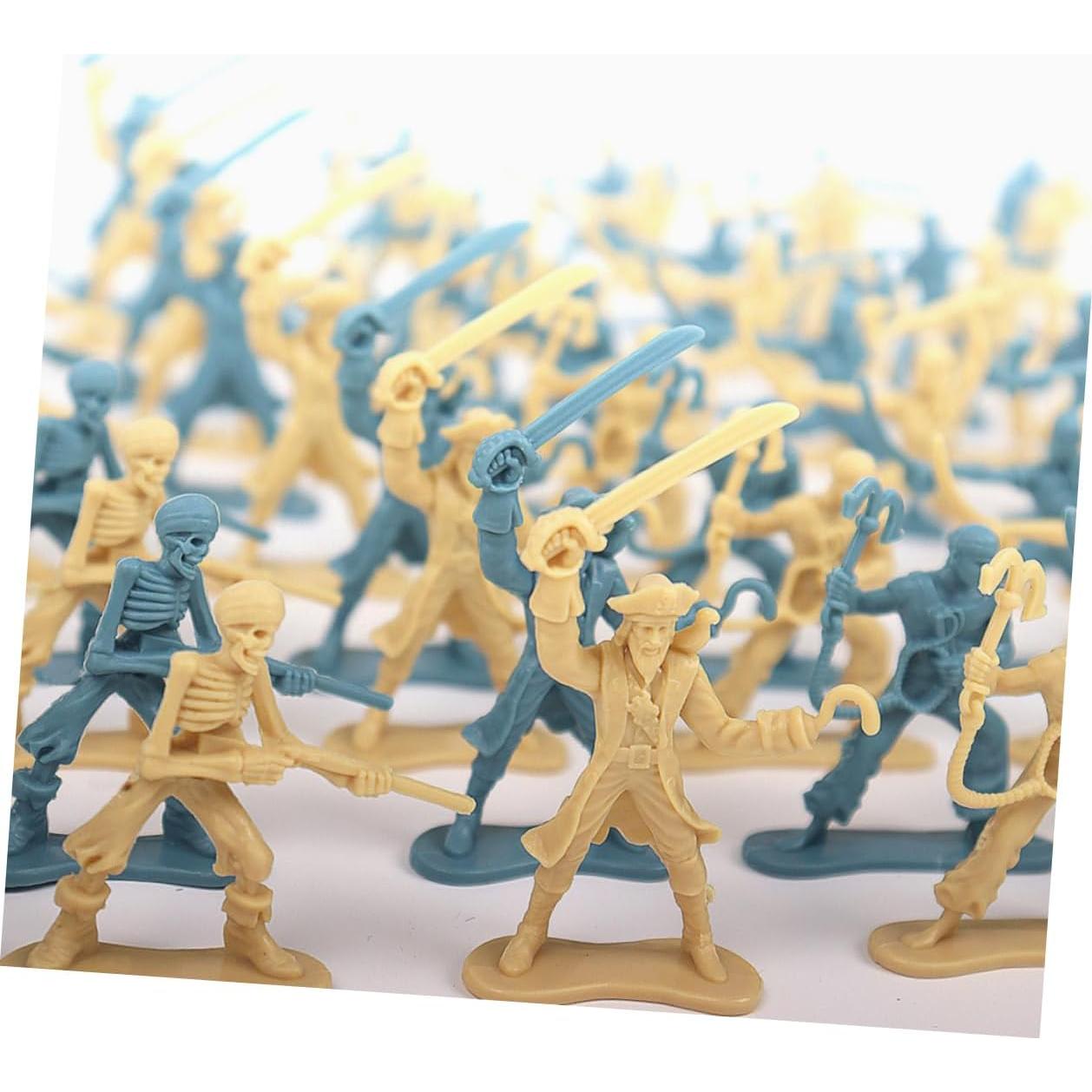 100 Figuras Miniatura de Soldados Piratas HAWILLOSCH 5.5cm