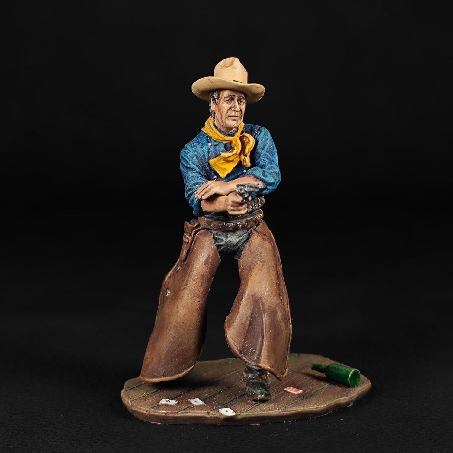 Miniatura Cowboy Tom Doniphon 54mm Pintada a Mano Warrior