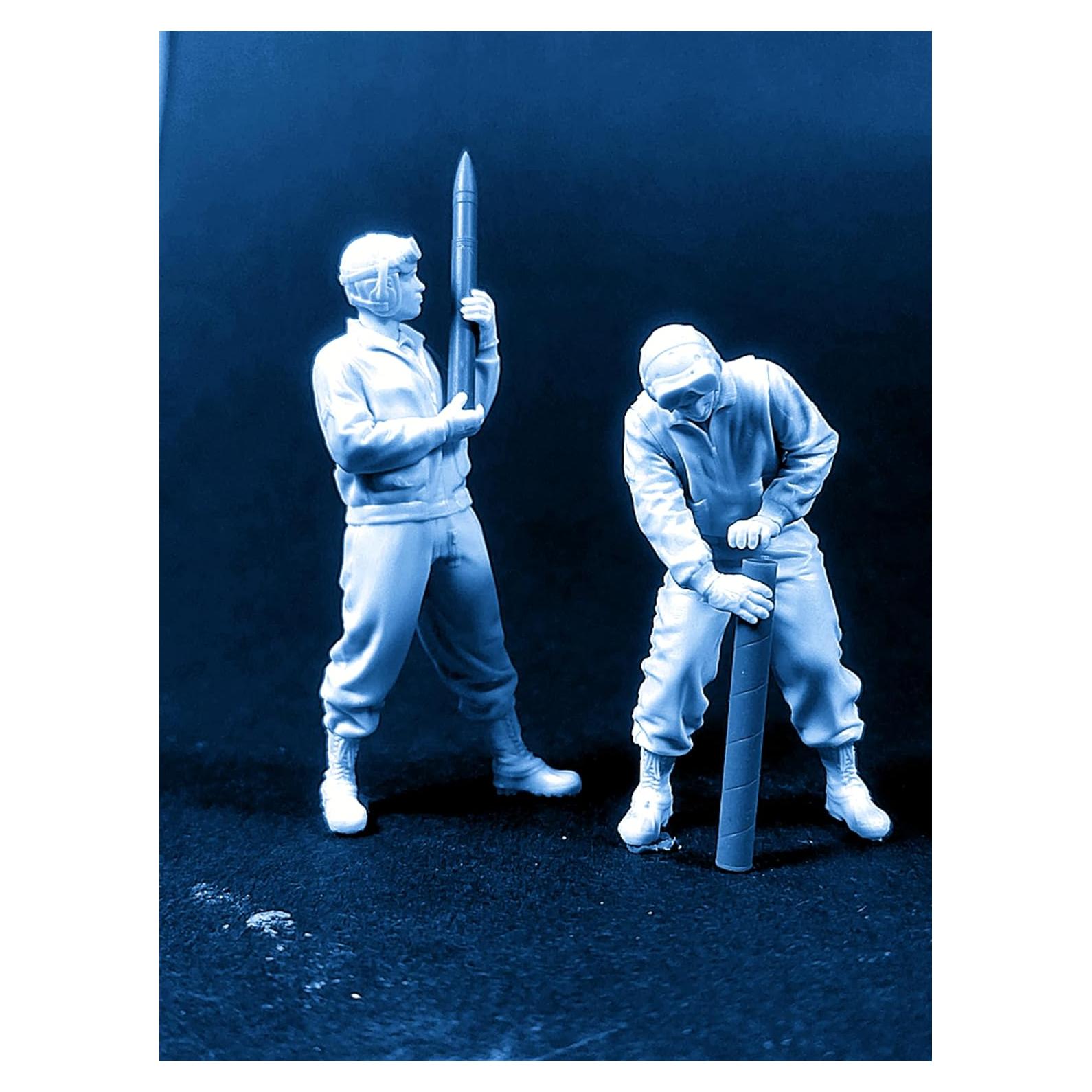 Modelo de Soldado Militar 1:35 Genérico en Resina (2 Figuras)