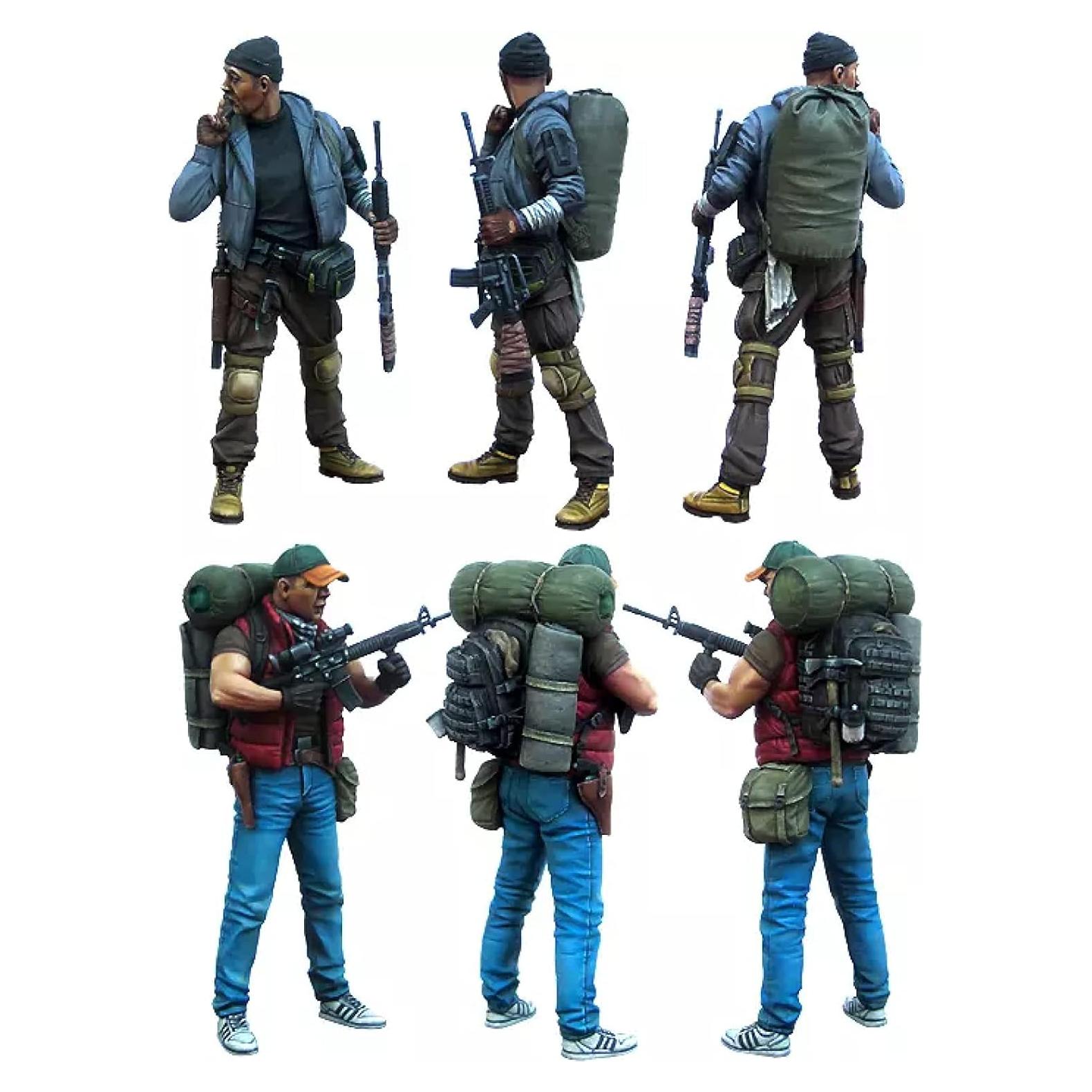 Kit de Modelo de Soldado de Resina Risjc 1/35 Sin Pintar