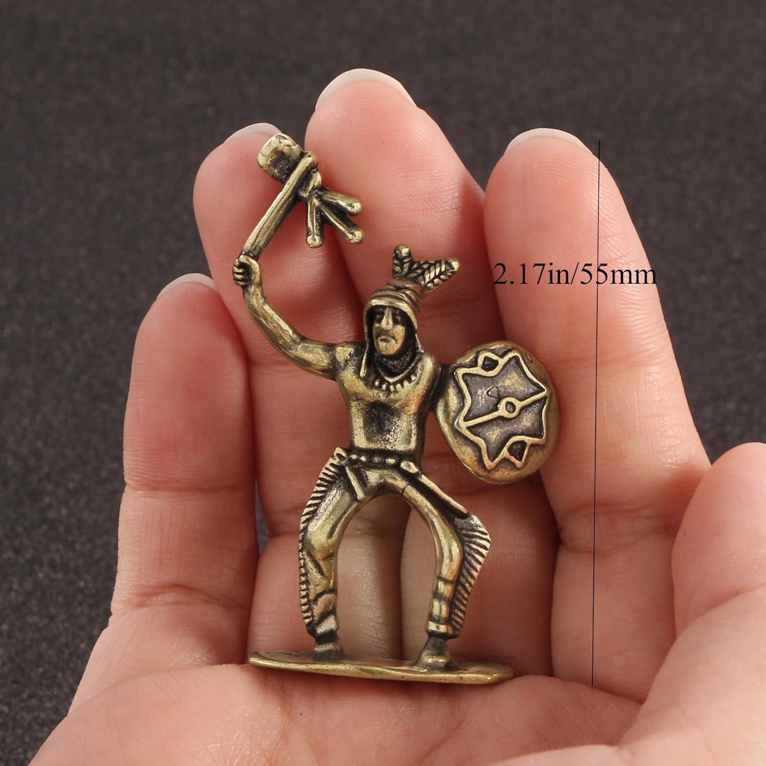 Figuritas Miniatura de Soldado Arqueros y Tamborilero de Latón