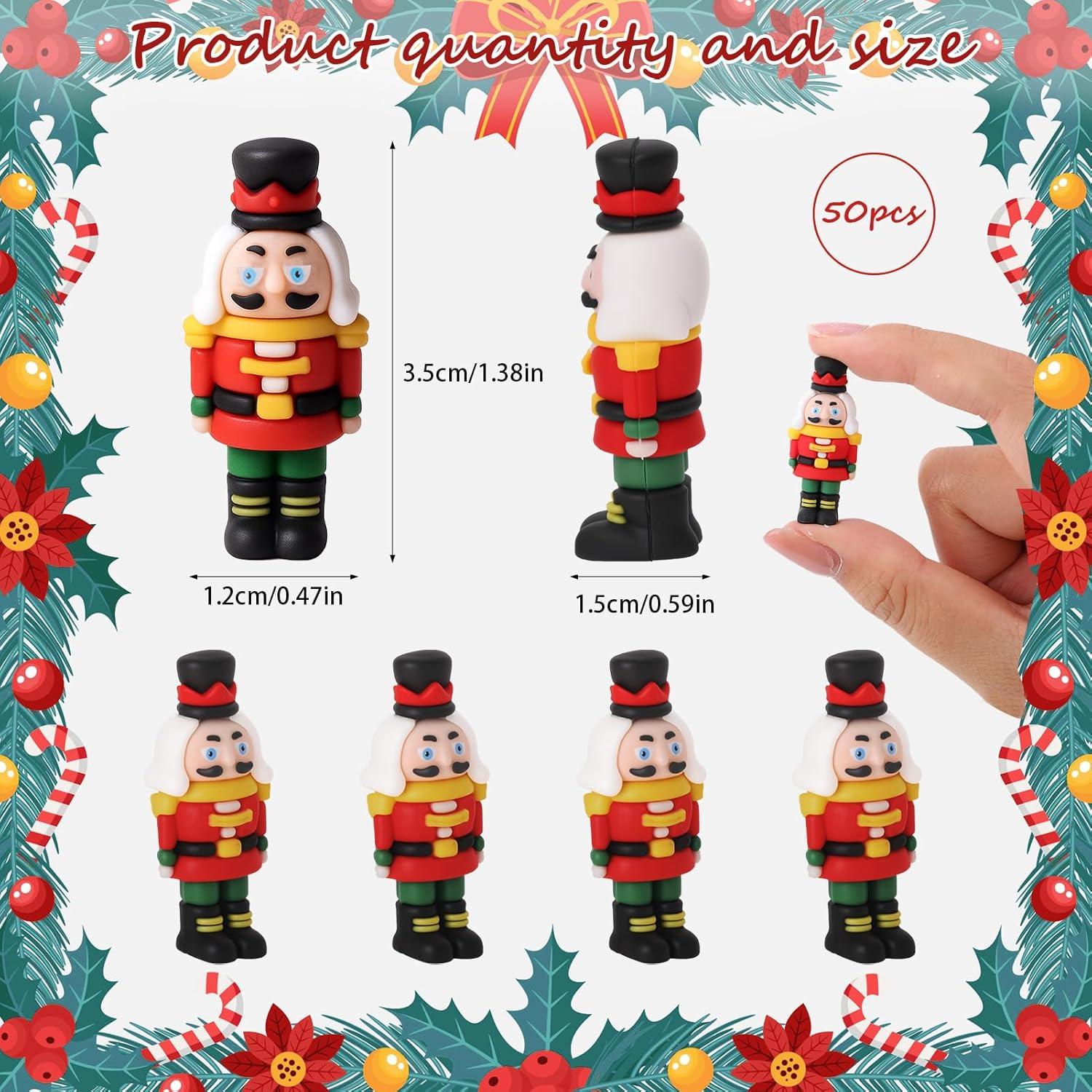 50 Piezas Adorno Cascanueces Navidad GGSTDDUP Miniatura