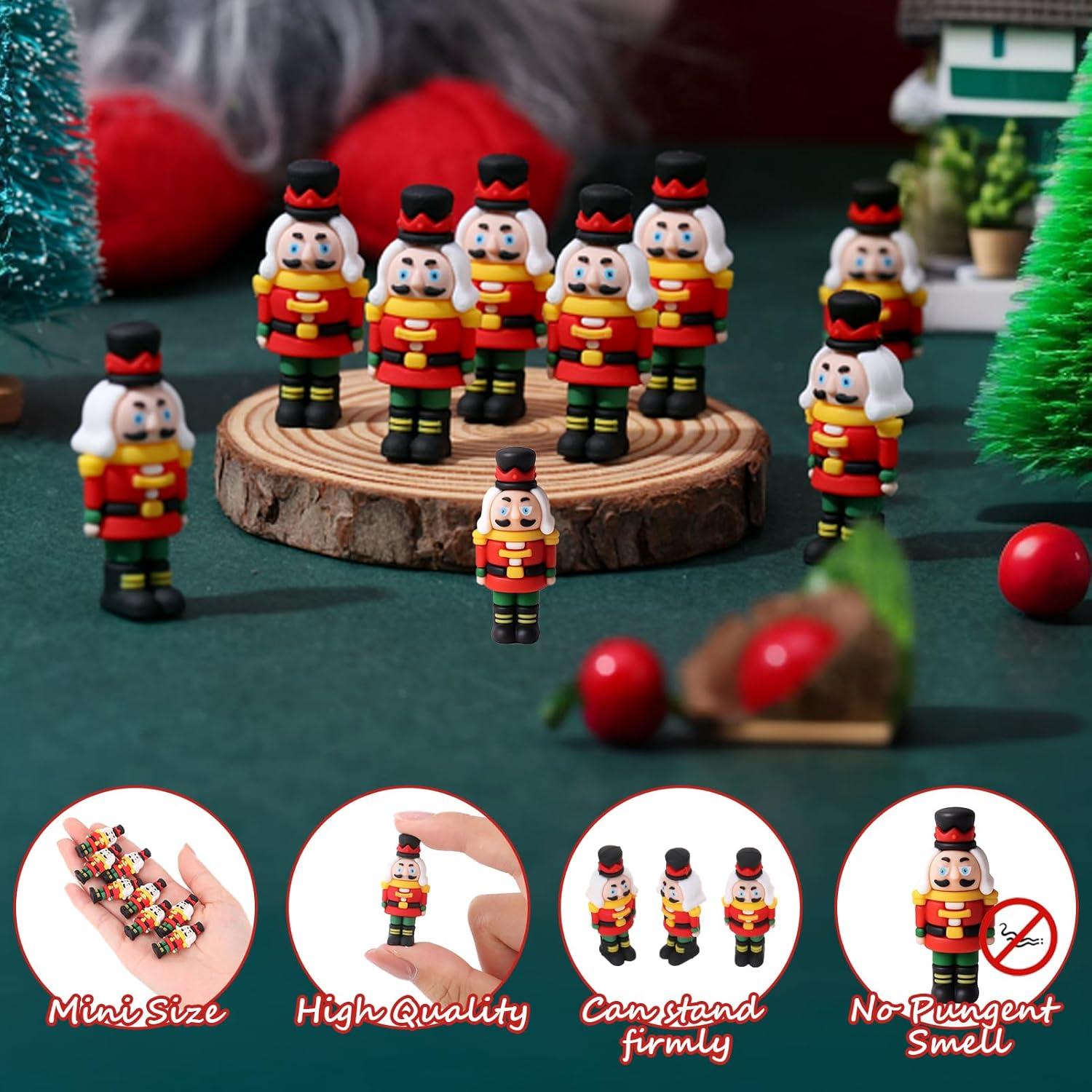 50 Piezas Adorno Cascanueces Navidad GGSTDDUP Miniatura