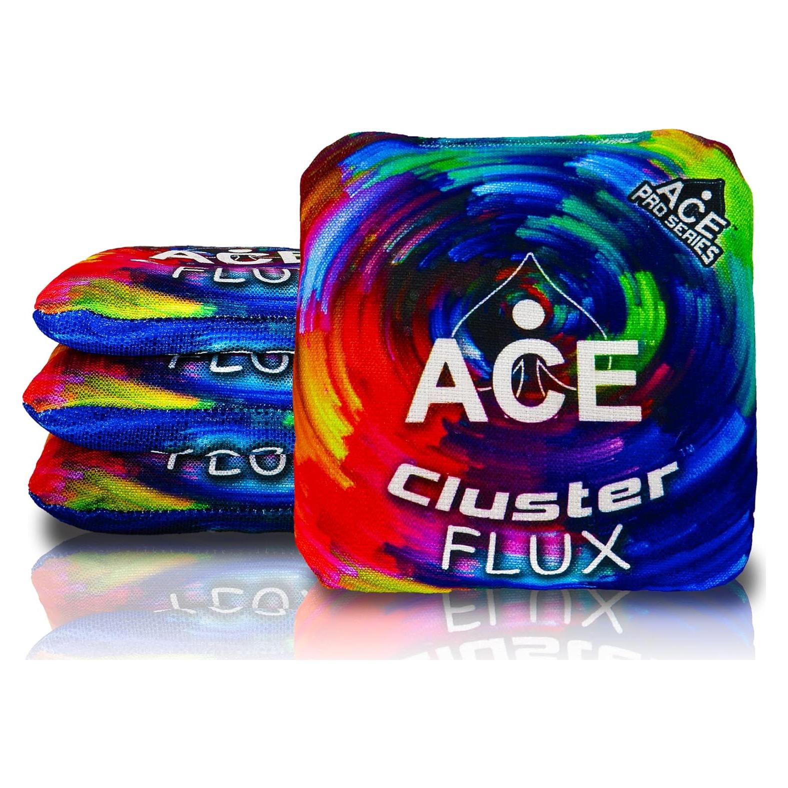 Bolsas de Cornhole Cluster Flux ACE Pro - Set de 4 Arcoíris
